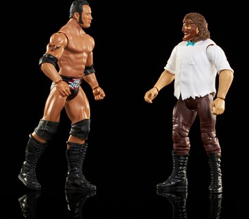 Foto 2 | Figura De Acción Mattel Wwe The Rock Vs Mankind De 15 Cm Con Campeonato - Venta Internacional.