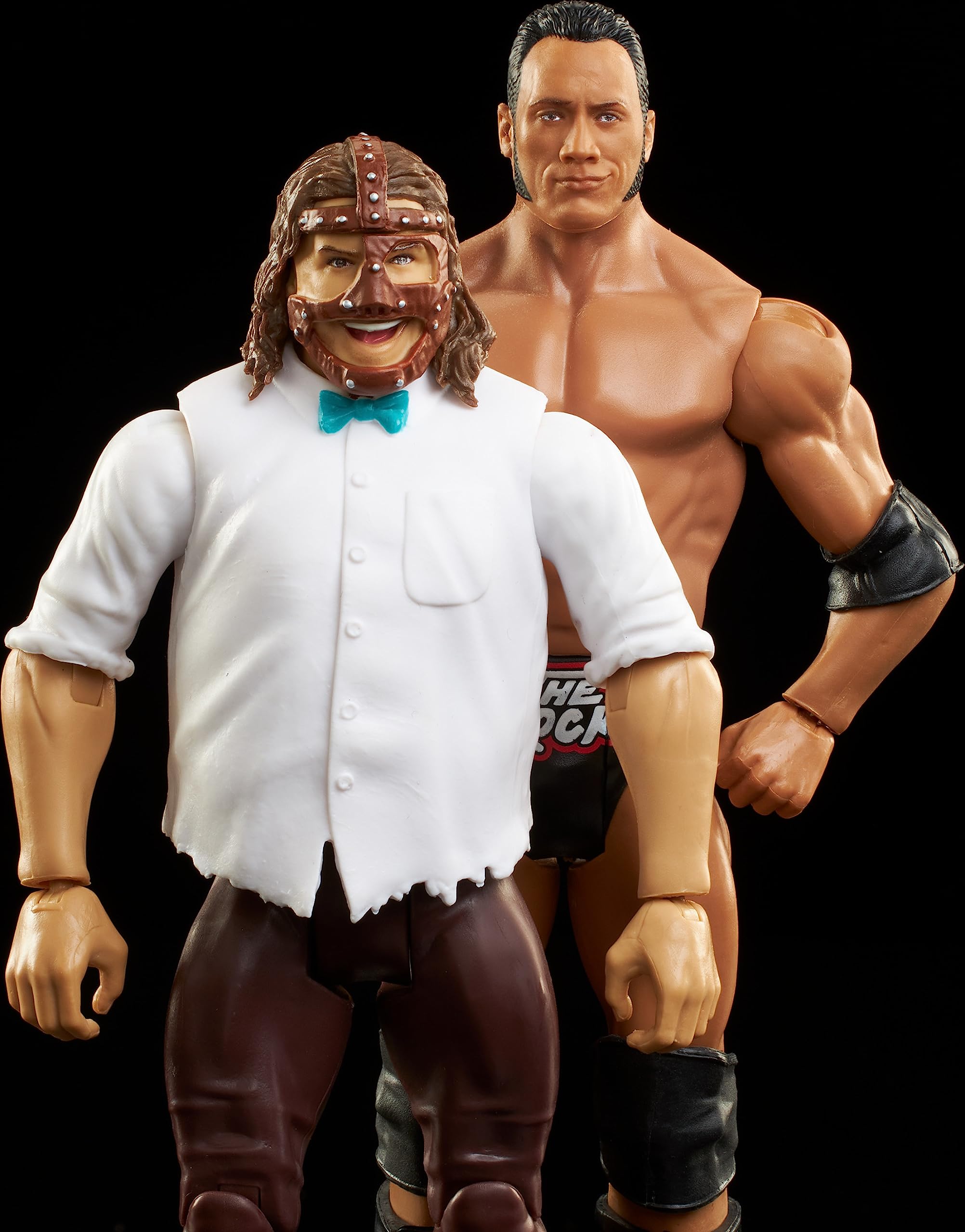 Foto 5 pulgar | Figura De Acción Mattel Wwe The Rock Vs Mankind De 15 Cm Con Campeonato - Venta Internacional.
