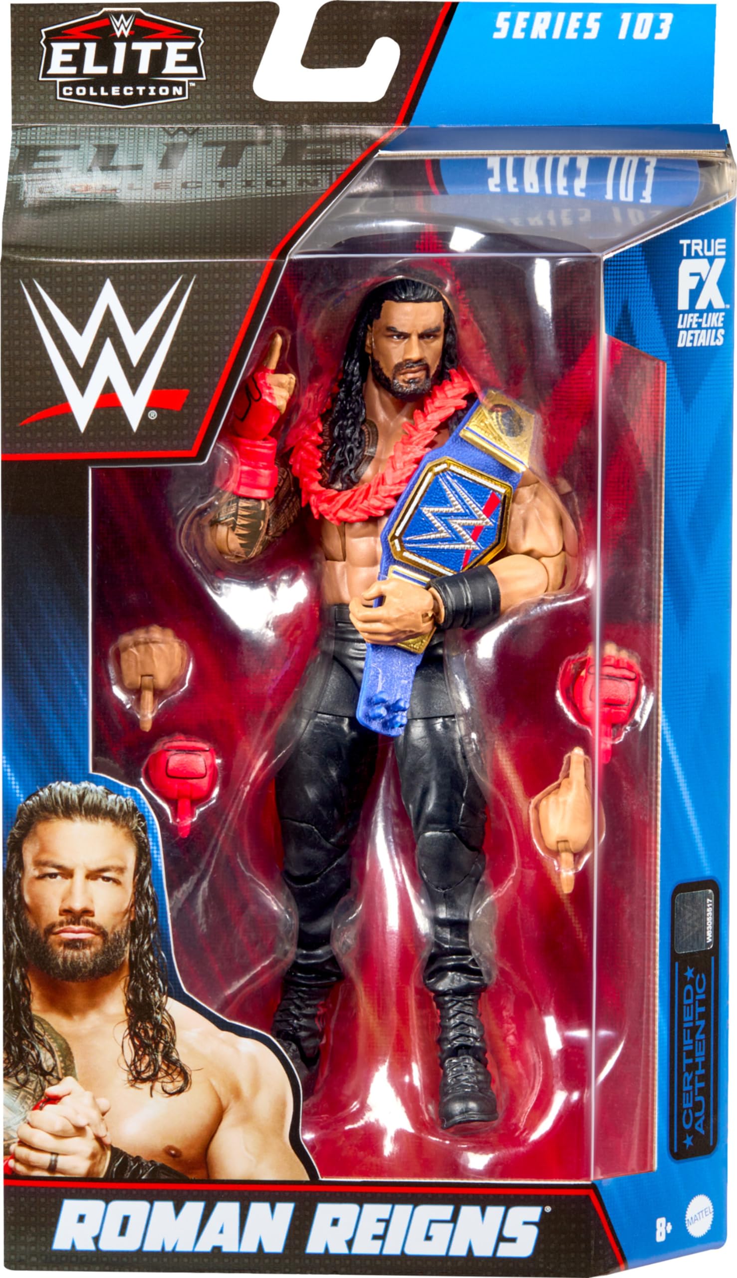 Foto 3 pulgar | Figura De Acción Mattel Wwe Roman Reigns Elite Collection 6 Pulgadas - Venta Internacional.