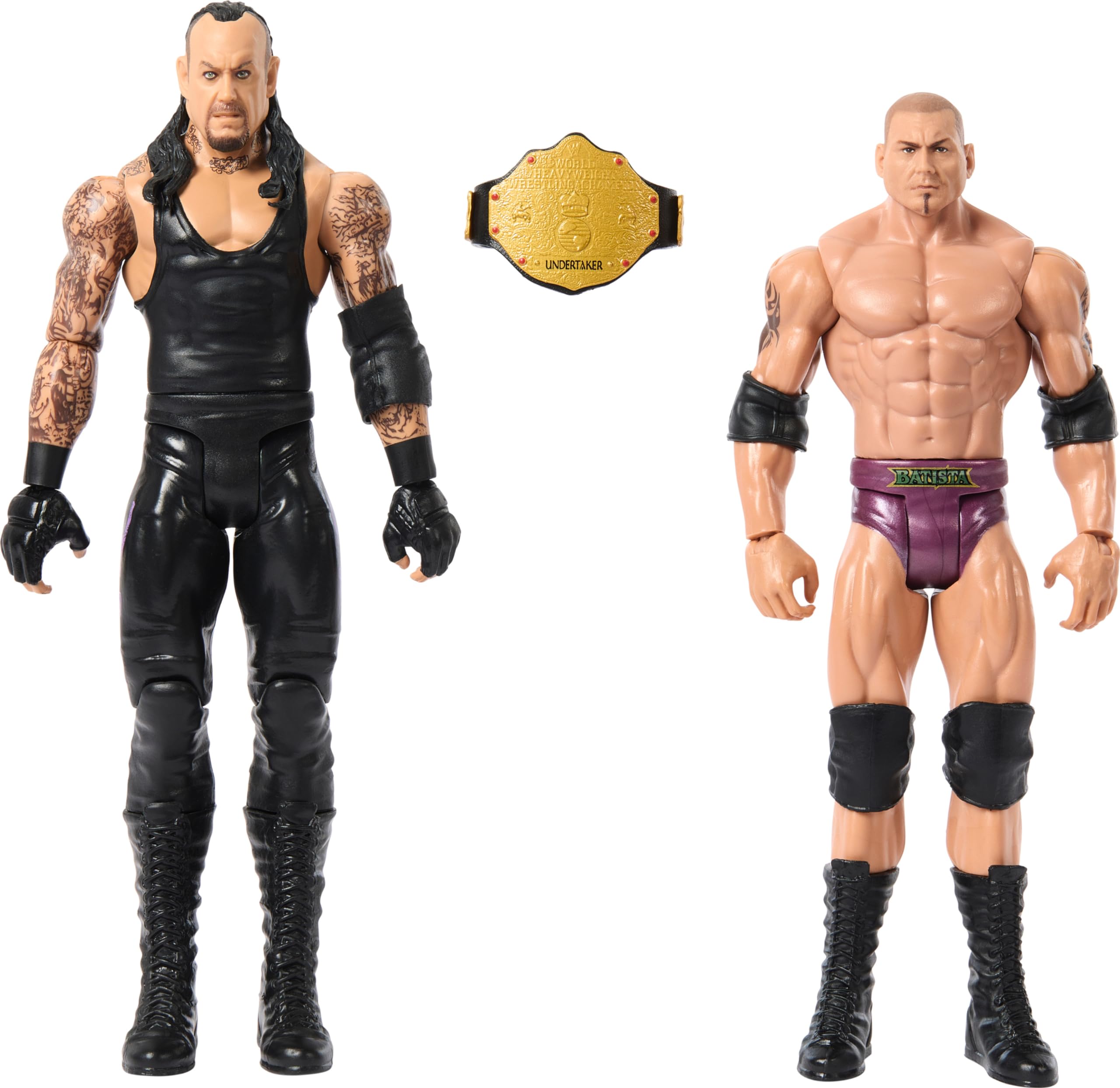 Foto 1 | Figura De Acción Mattel Wwe Undertaker Vs Bautista, 6 Pulgadas, Paquete De 2 - Venta Internacional.