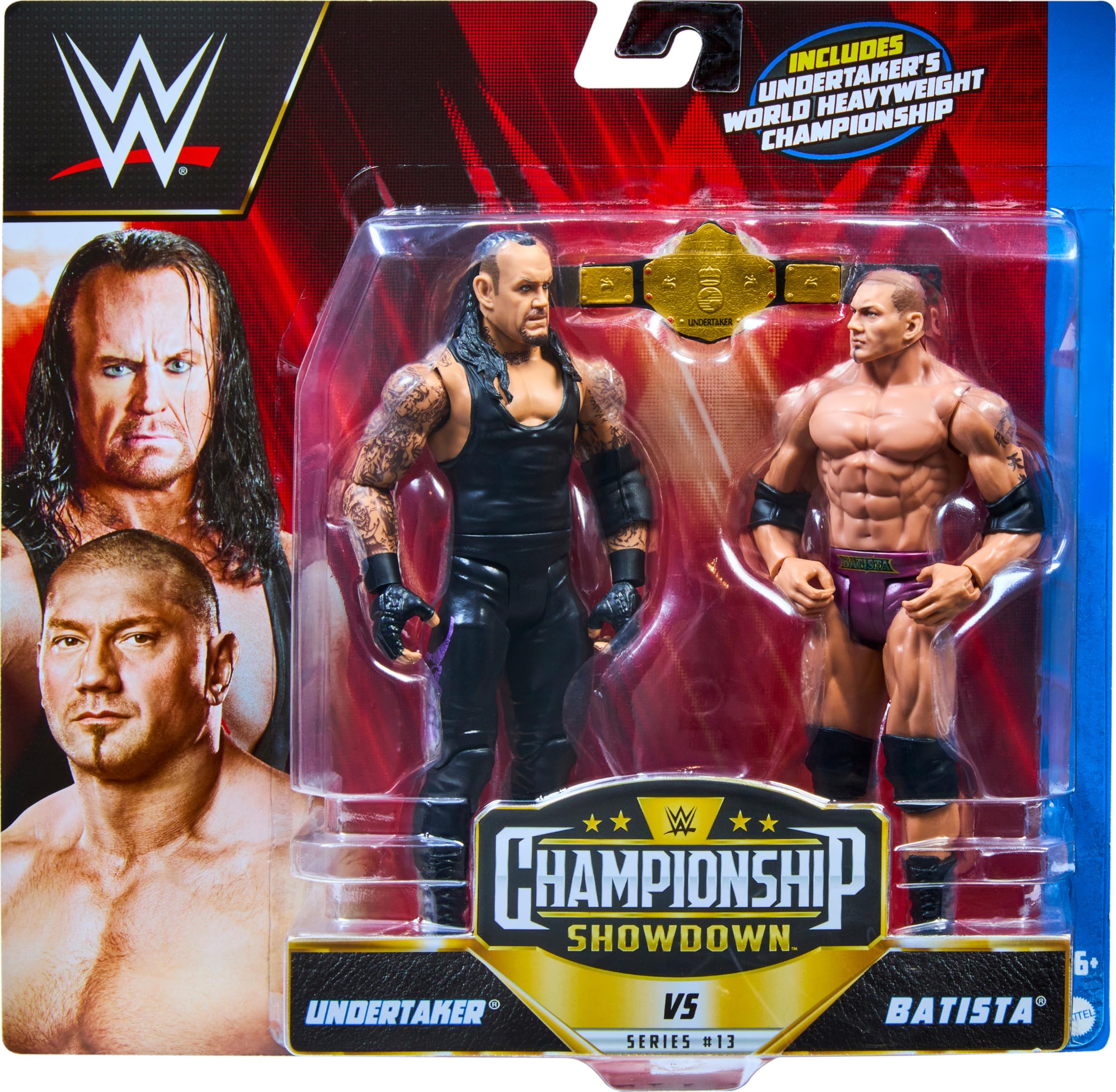 Foto 3 pulgar | Figura De Acción Mattel Wwe Undertaker Vs Bautista, 6 Pulgadas, Paquete De 2 - Venta Internacional.