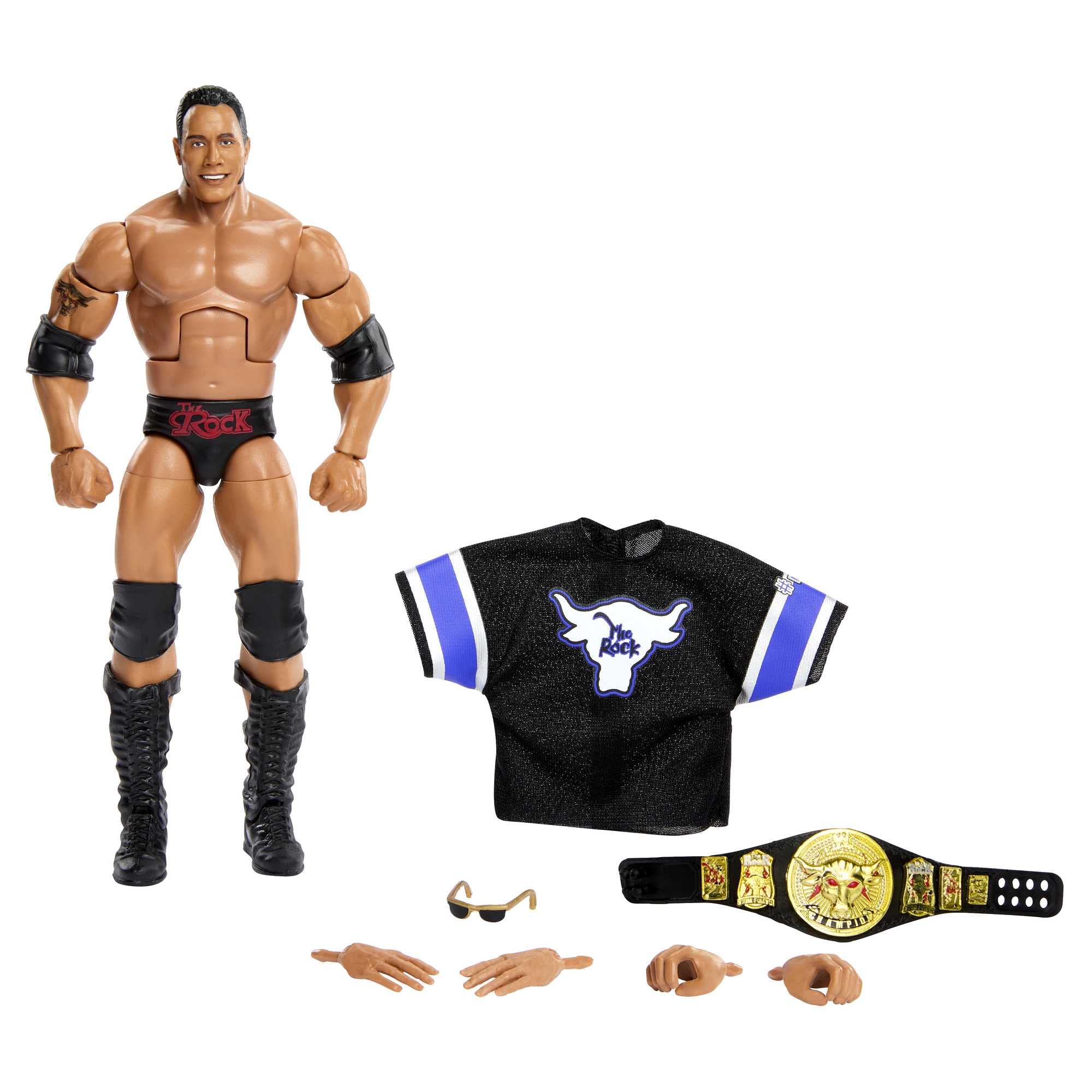 Foto 2 pulgar | Figura De Acción Mattel Wwe The Rock Elite Collection 15 Cm - Venta Internacional.