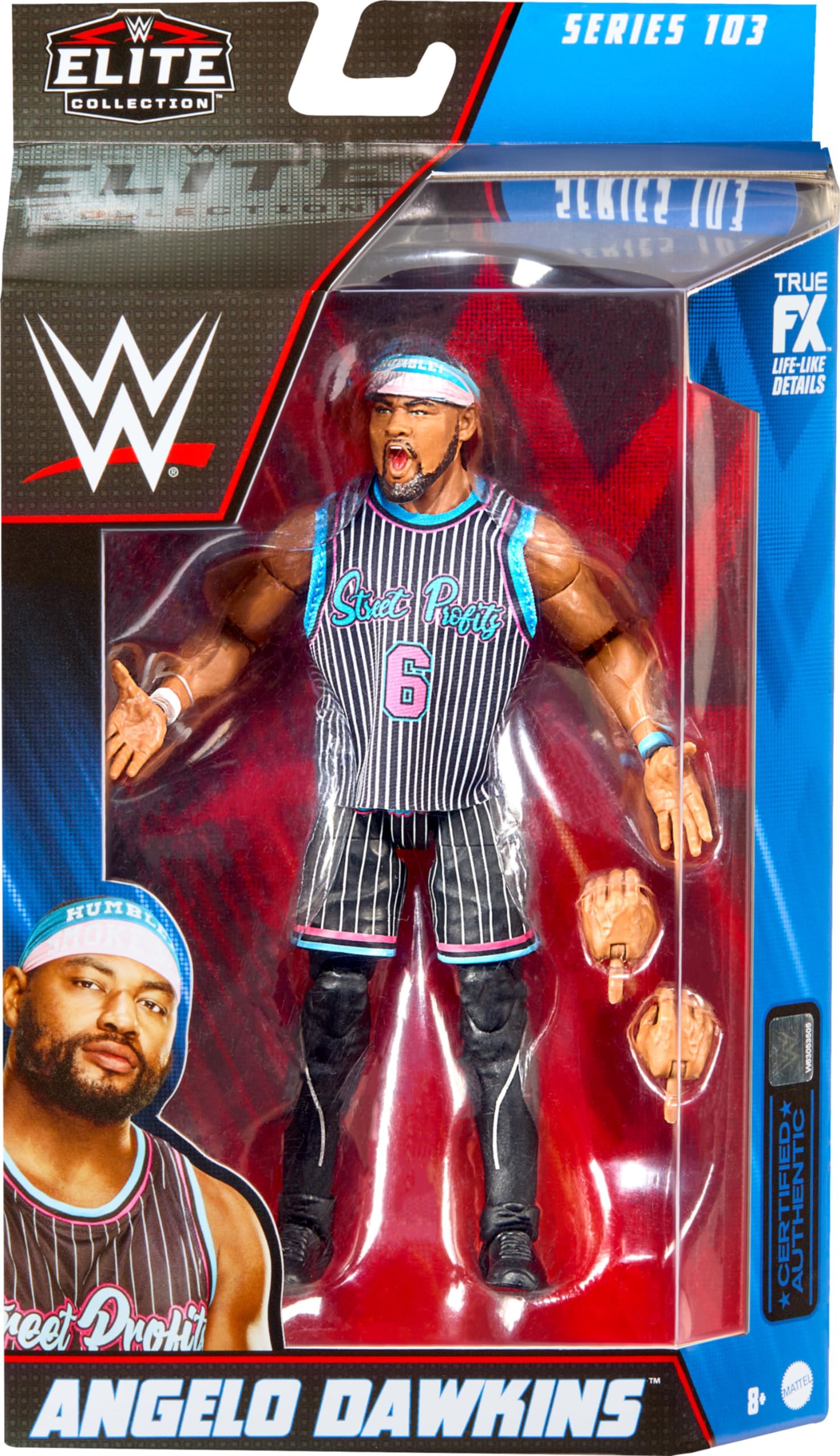 Foto 3 pulgar | Figura De Acción Mattel Wwe Elite Collection Angelo Dawkins - Venta Internacional.