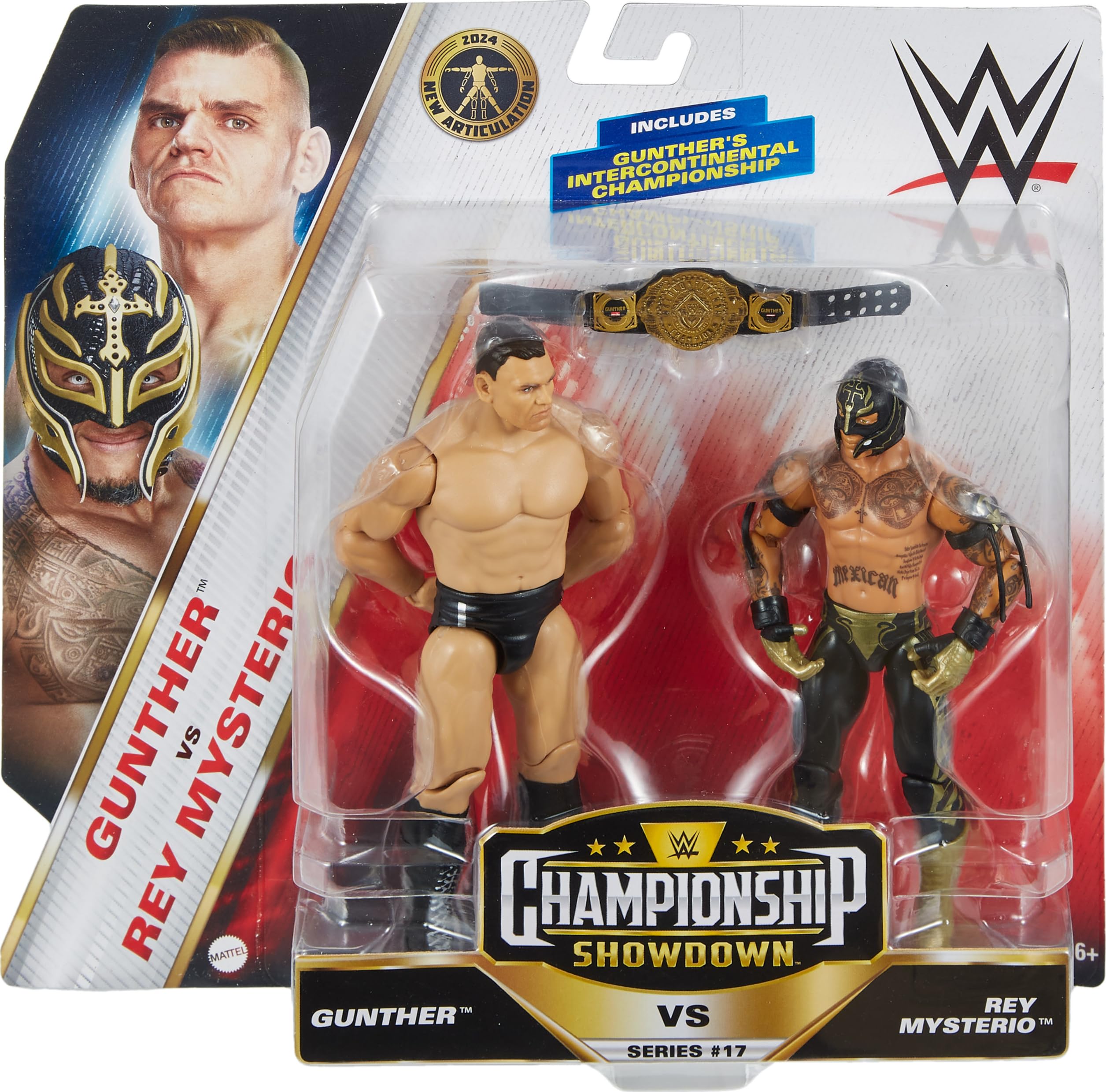 Foto 2 | Set De Figuras De Acción Mattel Wwe Championship Showdown, Paquete De 2 - Venta Internacional.