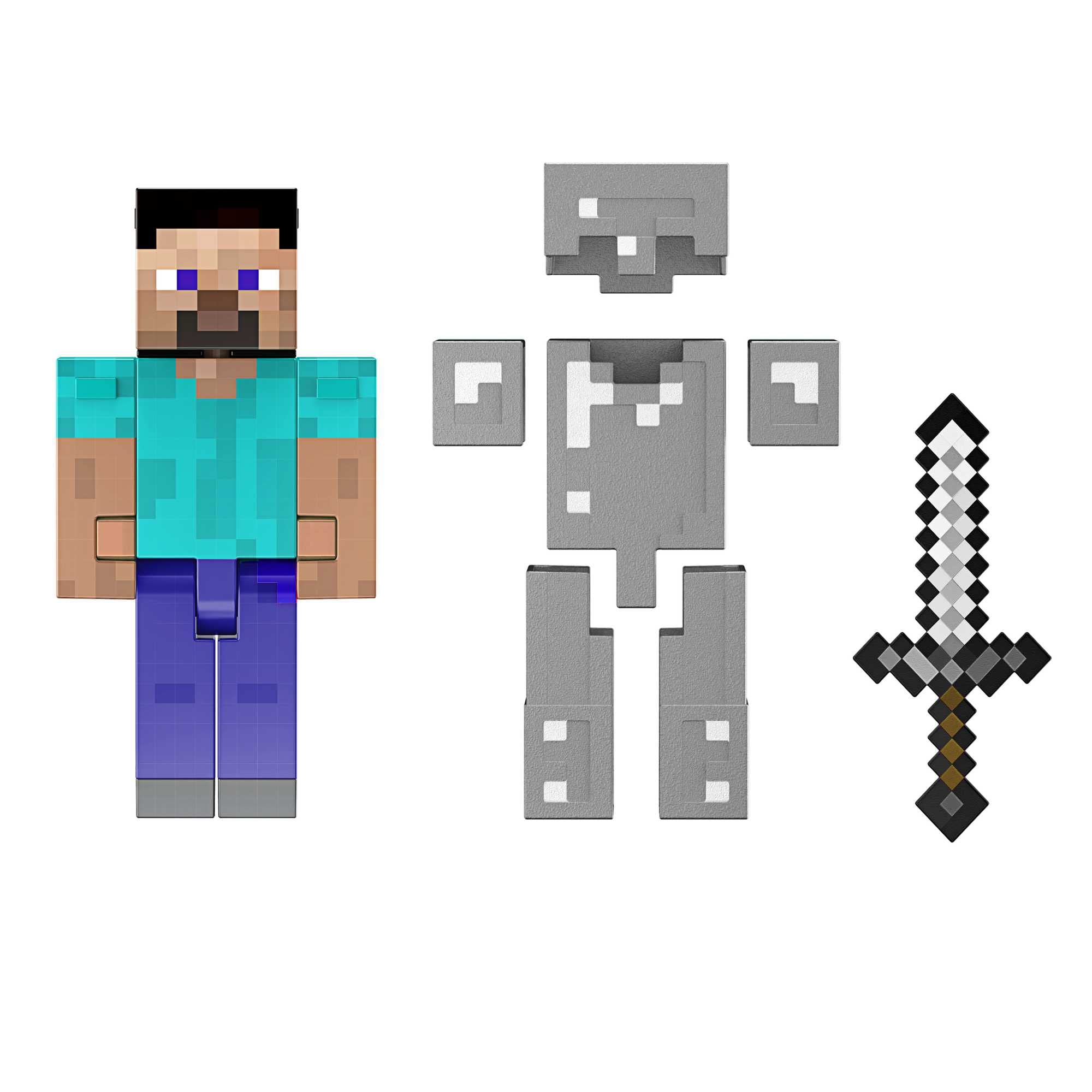 Foto 2 pulgar | Figura De Acción Mattel Minecraft Diamond Level Steve 14 Cm - Venta Internacional.