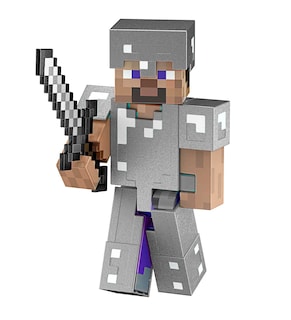 Foto 2 | Figura De Acción Mattel Minecraft Diamond Level Steve 14 Cm - Venta Internacional.
