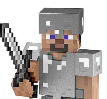 Foto 3 | Figura De Acción Mattel Minecraft Diamond Level Steve 14 Cm - Venta Internacional.