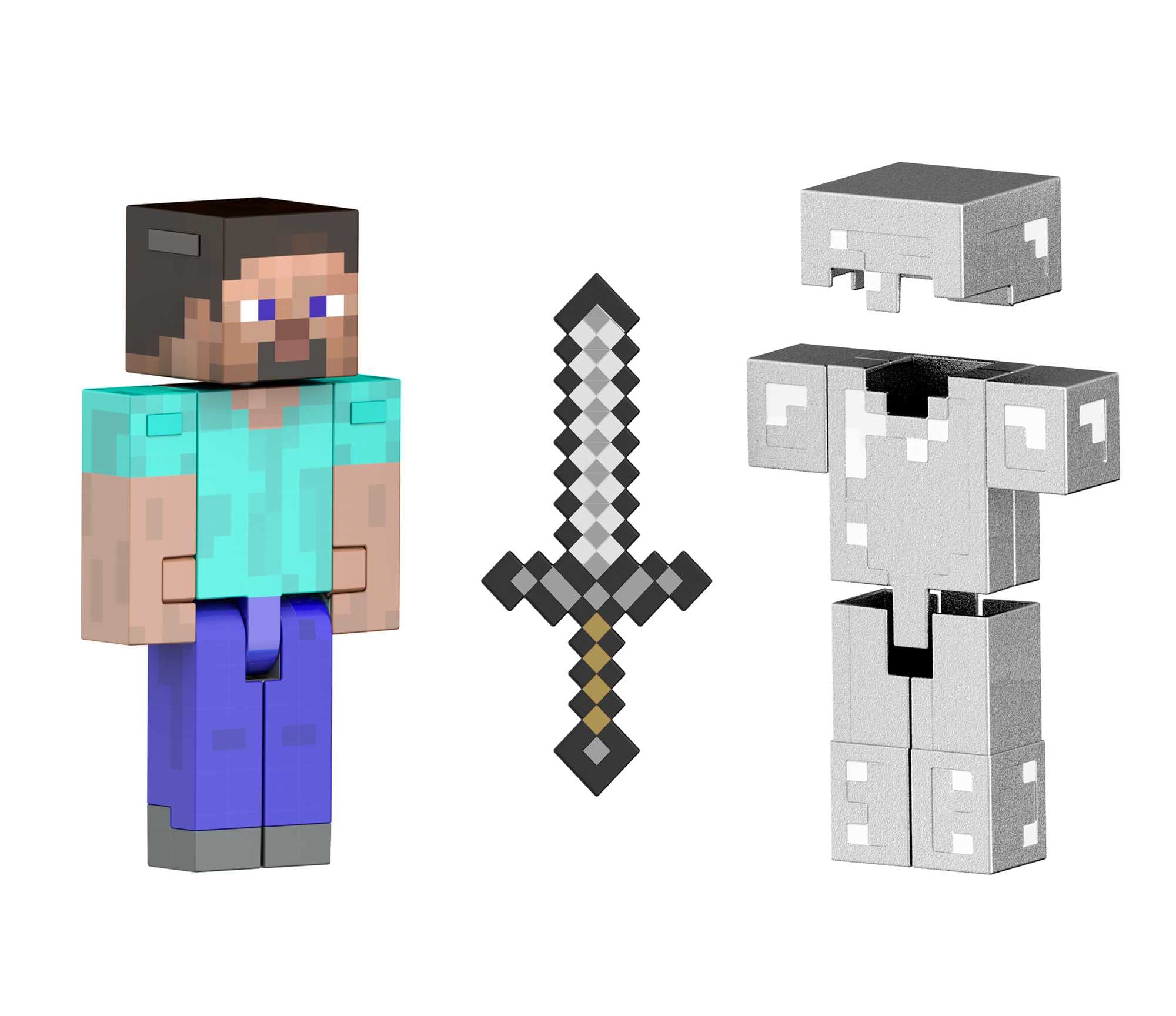 Foto 5 pulgar | Figura De Acción Mattel Minecraft Diamond Level Steve 14 Cm - Venta Internacional.