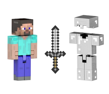 Foto 4 | Figura De Acción Mattel Minecraft Diamond Level Steve 14 Cm - Venta Internacional.
