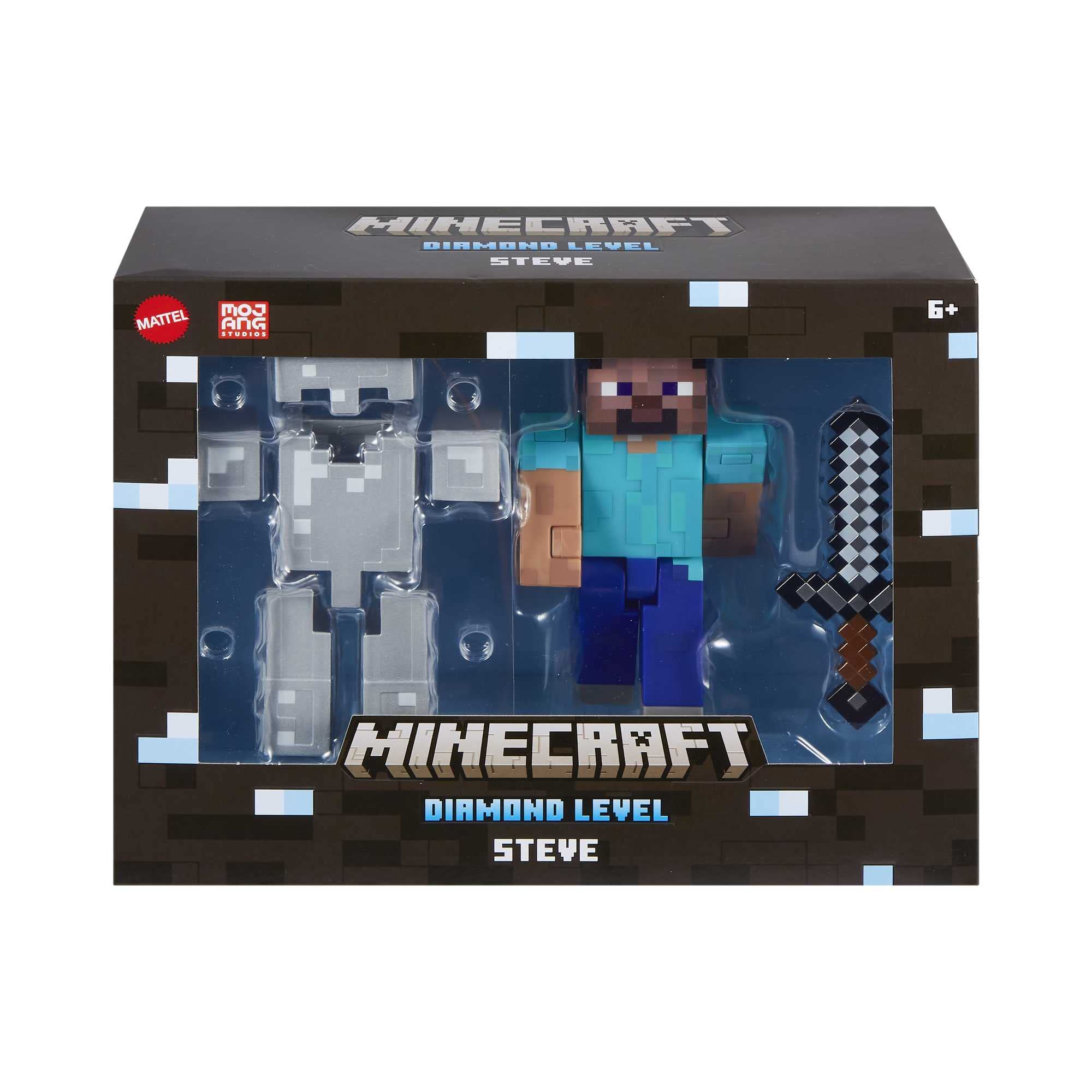 Foto 7 pulgar | Figura De Acción Mattel Minecraft Diamond Level Steve 14 Cm - Venta Internacional.
