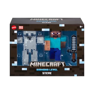 Foto 6 | Figura De Acción Mattel Minecraft Diamond Level Steve 14 Cm - Venta Internacional.