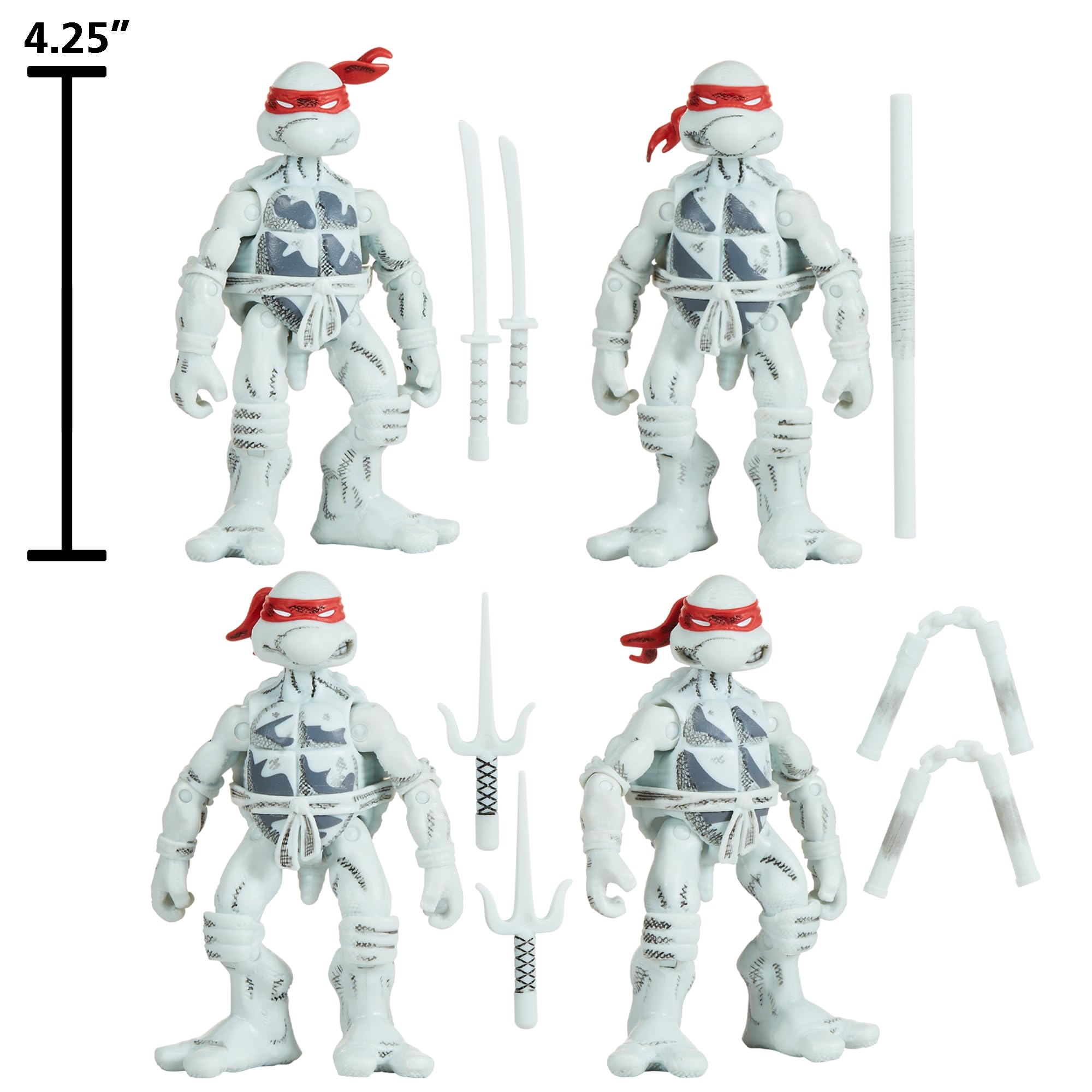 Foto 3 pulgar | Figuras de Teenage Mutant Ninja Turtles con Cómic - Venta Internacional