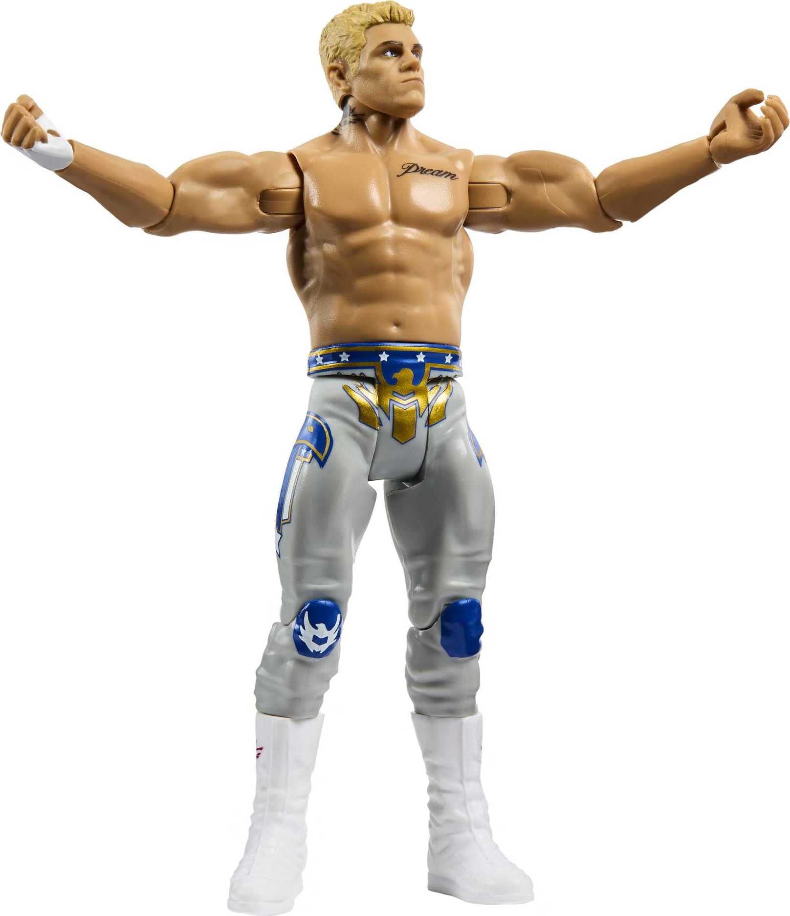 Foto 3 pulgar | Figura De Acción Mattel Wwe Cody Rhodes Basic De 15 Cm Con 10 Puntos - Venta Internacional.