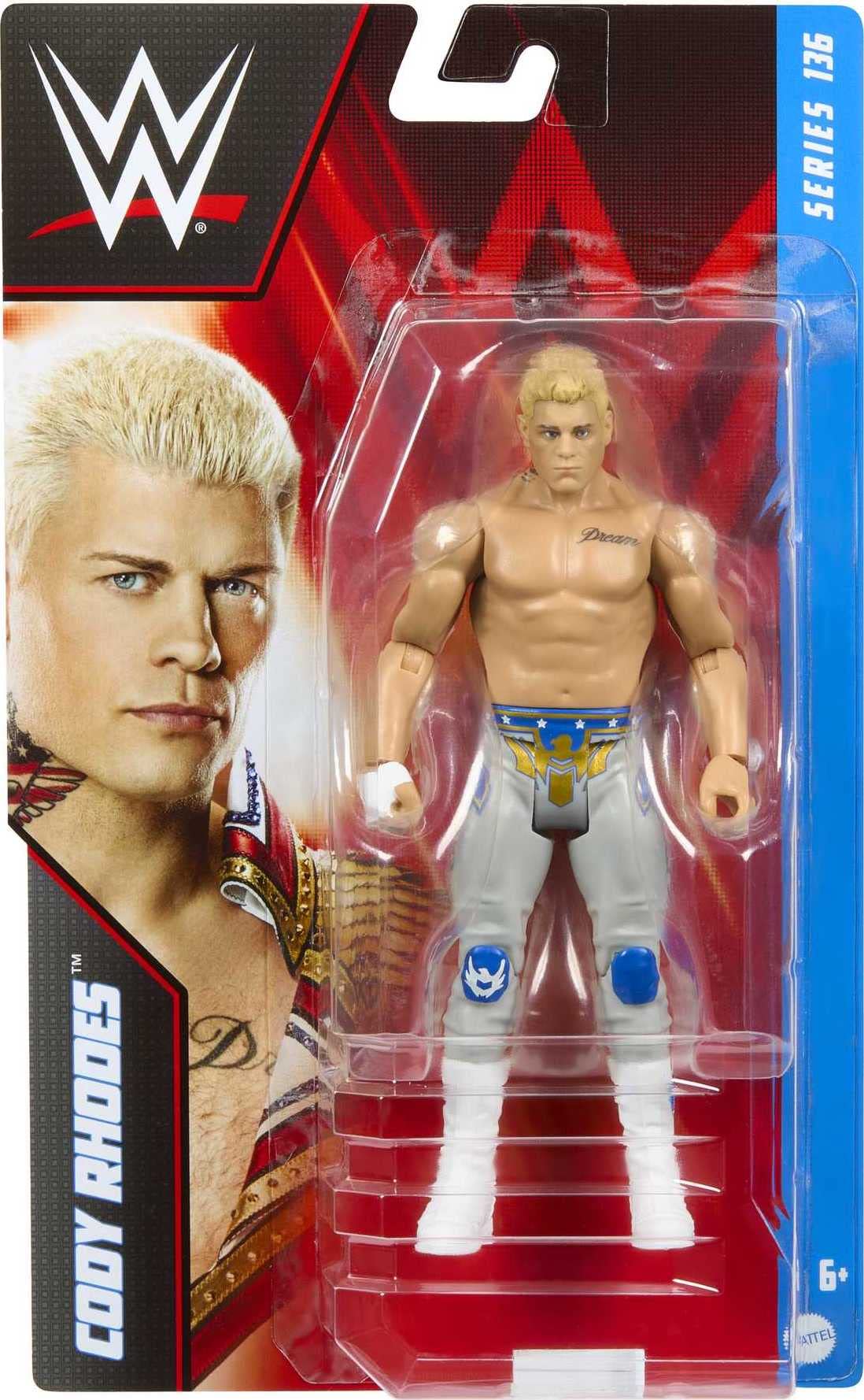 Foto 6 pulgar | Figura De Acción Mattel Wwe Cody Rhodes Basic De 15 Cm Con 10 Puntos - Venta Internacional.