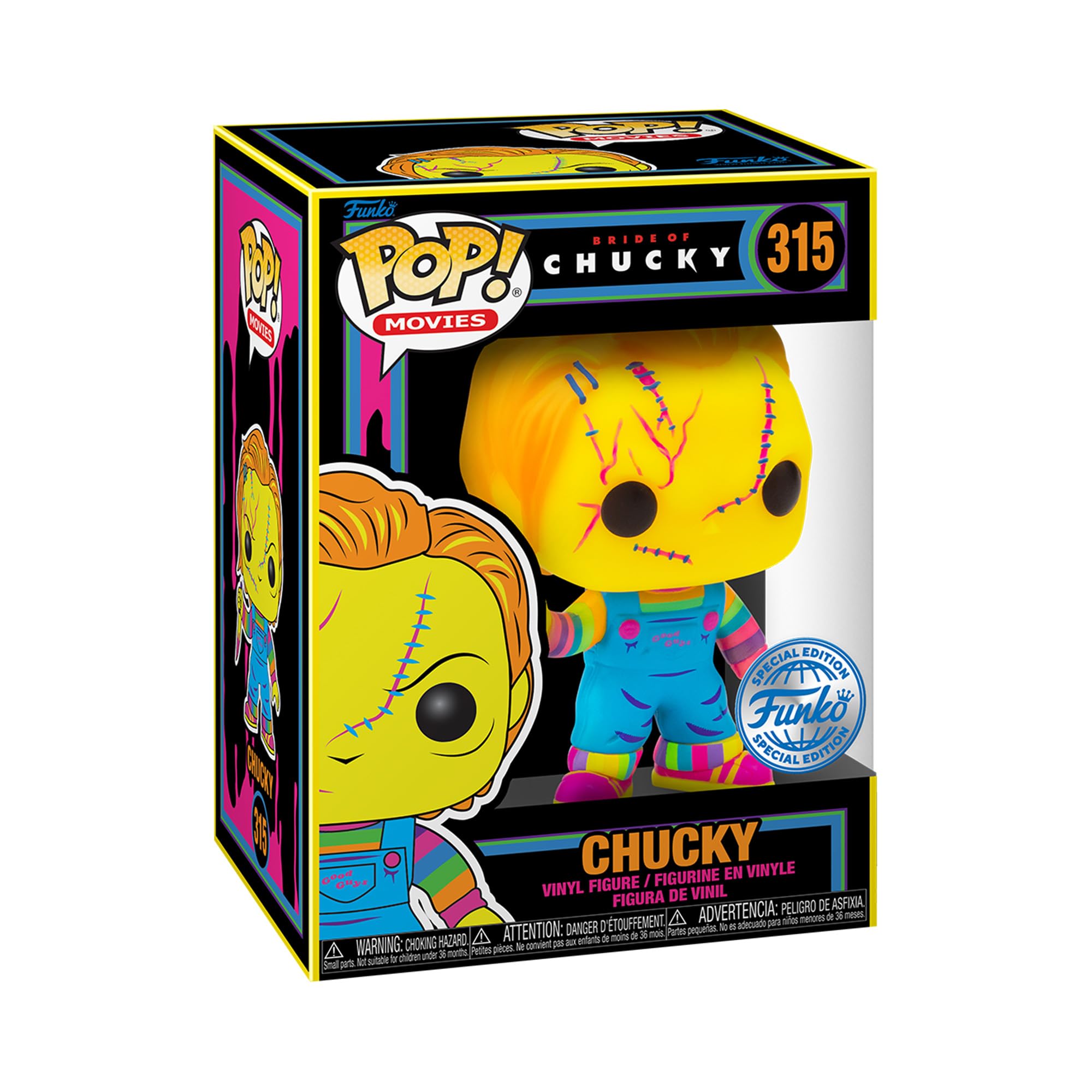 Foto 1 | Figura De Vinilo Funko Bride Of Chucky Black Light 9,5 Cm - Venta Internacional.