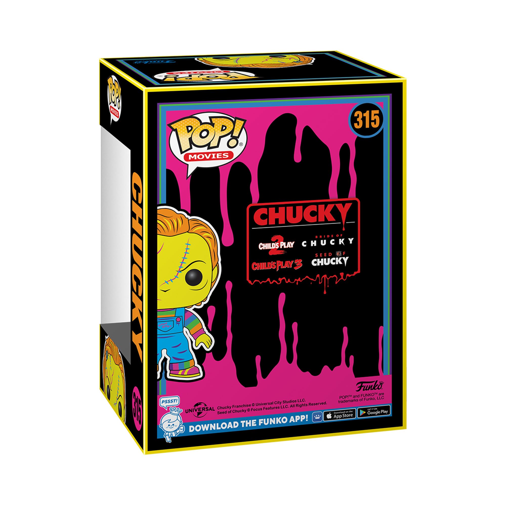 Foto 3 pulgar | Figura De Vinilo Funko Bride Of Chucky Black Light 9,5 Cm - Venta Internacional.