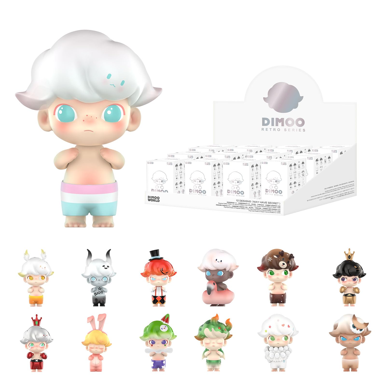 Juguete Coleccionable Blind Box Figures Pop Mart Dimoo Retro De 12 Piezas - Venta Internacional.