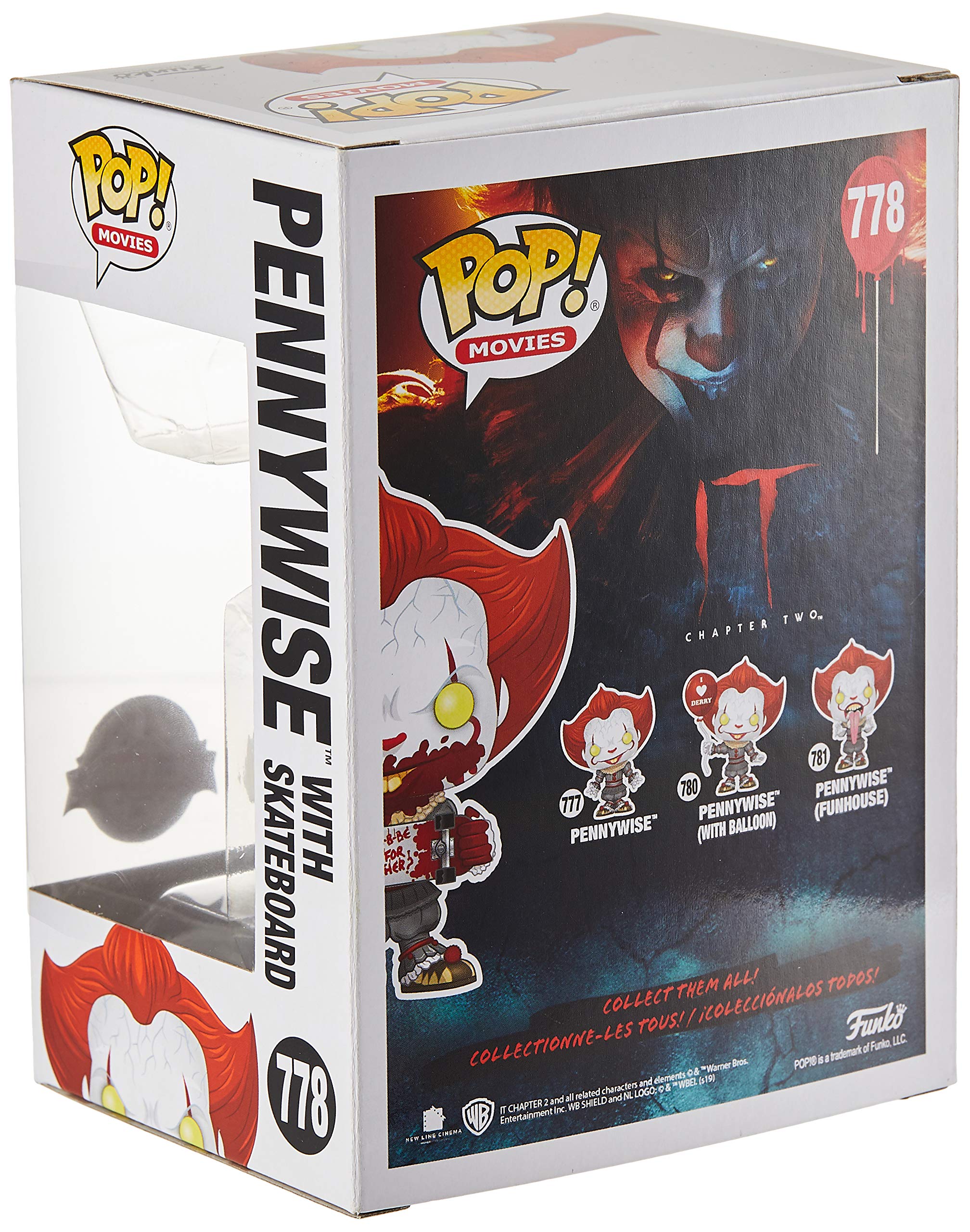 Foto 4 pulgar | Figura De Vinilo Funko It Chapter 2 Pennywise Con Monopatín De 9 Cm - Venta Internacional.