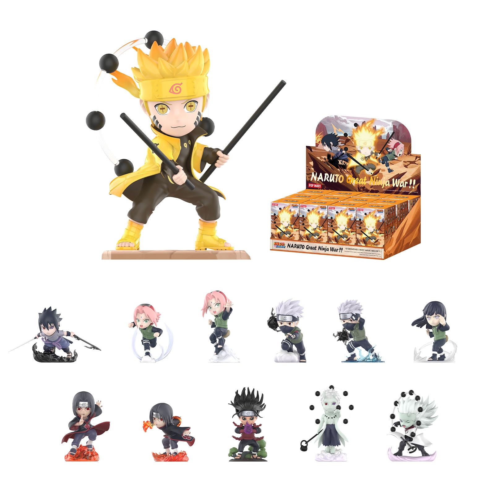 Foto 2 pulgar | Figura Pop Mart Naruto Ninkai Serie Taisen 12 Cajas Ciegas - Venta Internacional