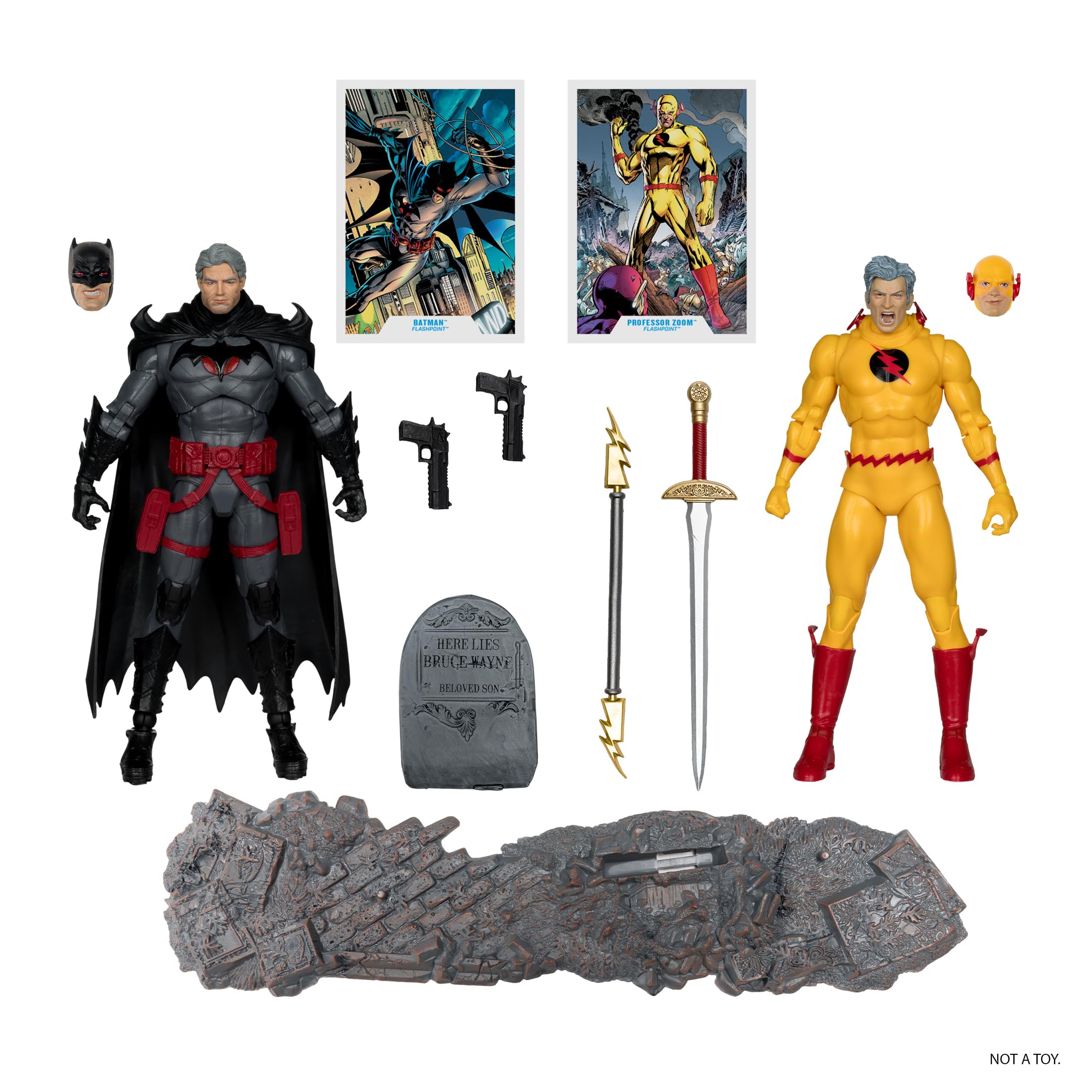 Foto 6 pulgar | Figura De Acción Mcfarlane Toys Dc Multiverse Batman Contra El Profesor Zoom (flashpoint) - Venta Internacional.