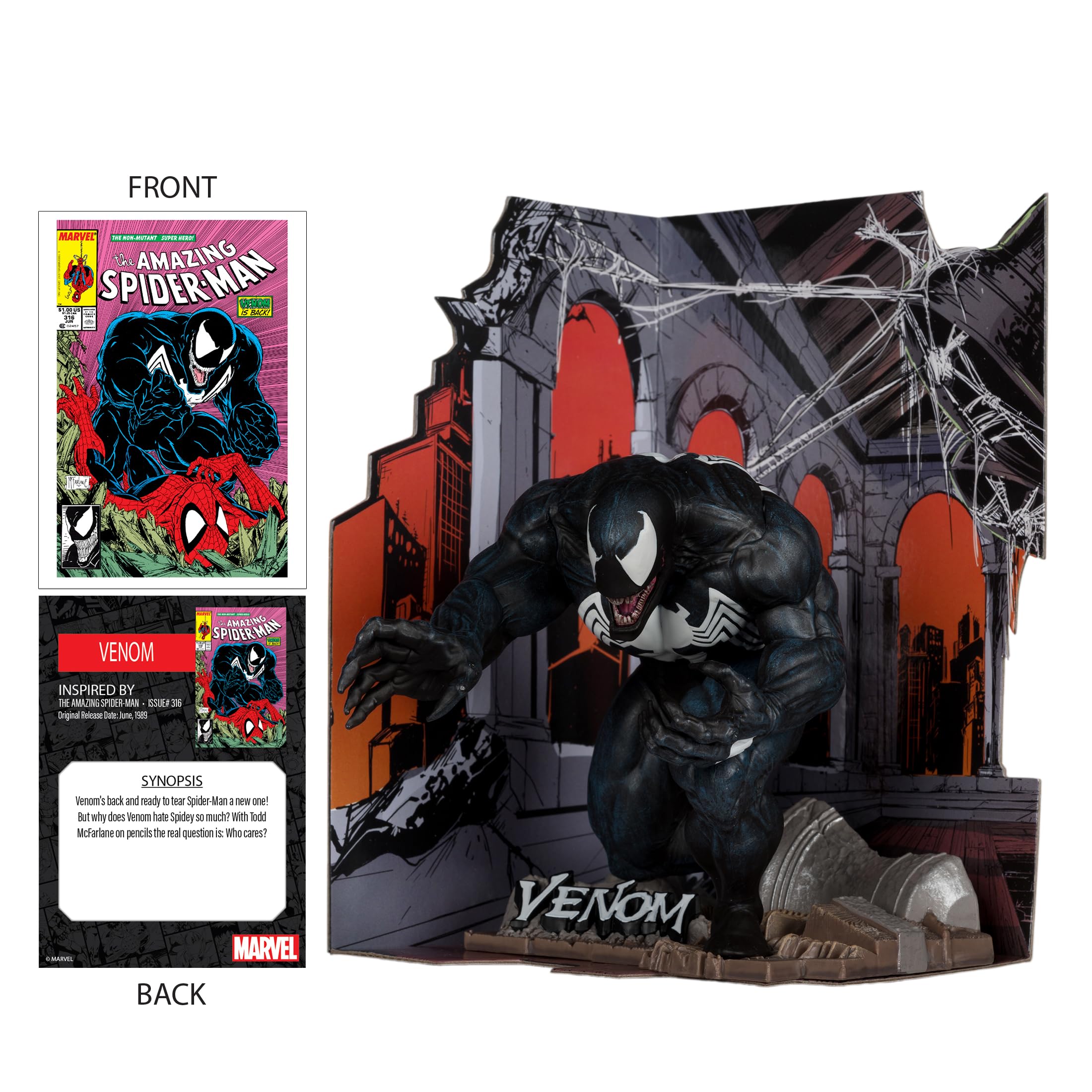 Foto 3 pulgar | Figura De Colección Mcfarlane Toys Marvel Venom A Escala 1:10 - Venta Internacional.