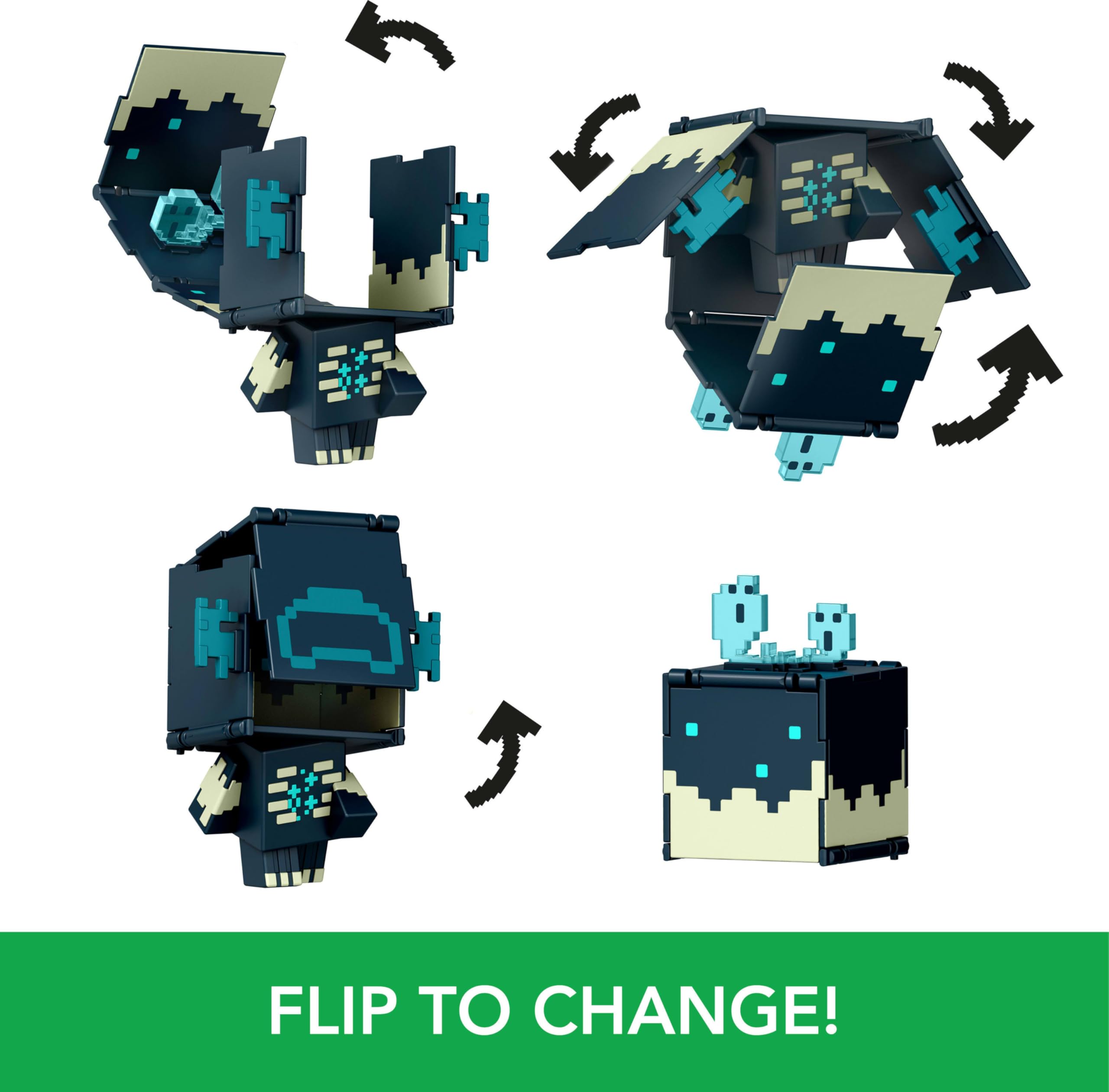 Foto 4 pulgar | Figuras De Acción Mattel Minecraft Flippin' Figs 2 En 1 - Venta Internacional.