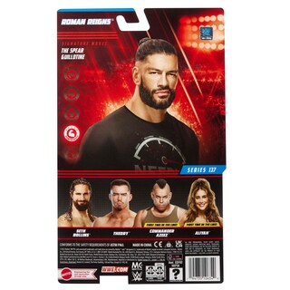 Foto 5 | Figura De Acción Mattel Wwe Roman Reigns Basic De 15 Cm Con 10 Puntos - Venta Internacional.