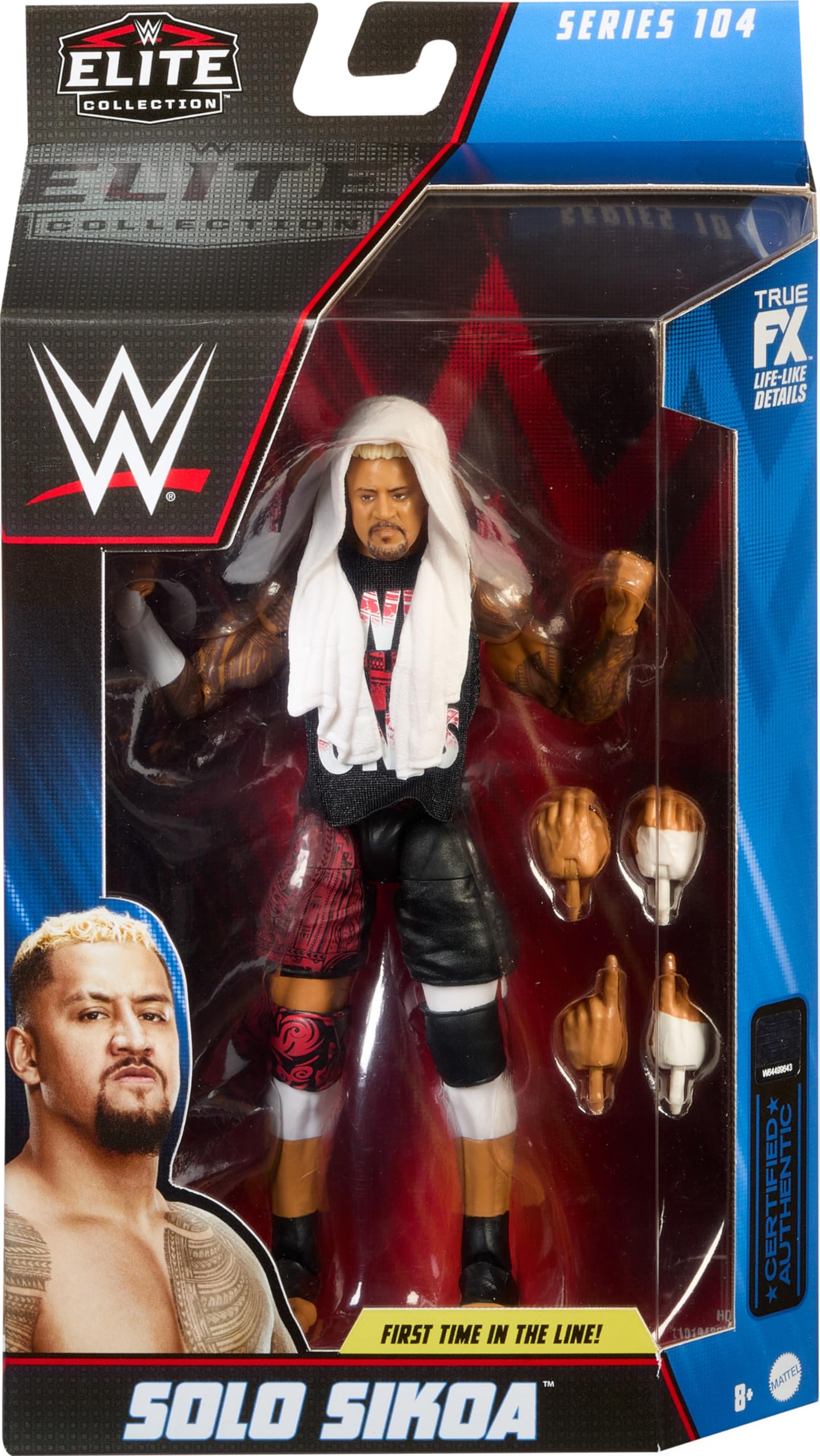 Foto 3 pulgar | Figura De Acción Mattel Wwe Elite Series #104 Solo Sikoa 15 Cm - Venta Internacional.
