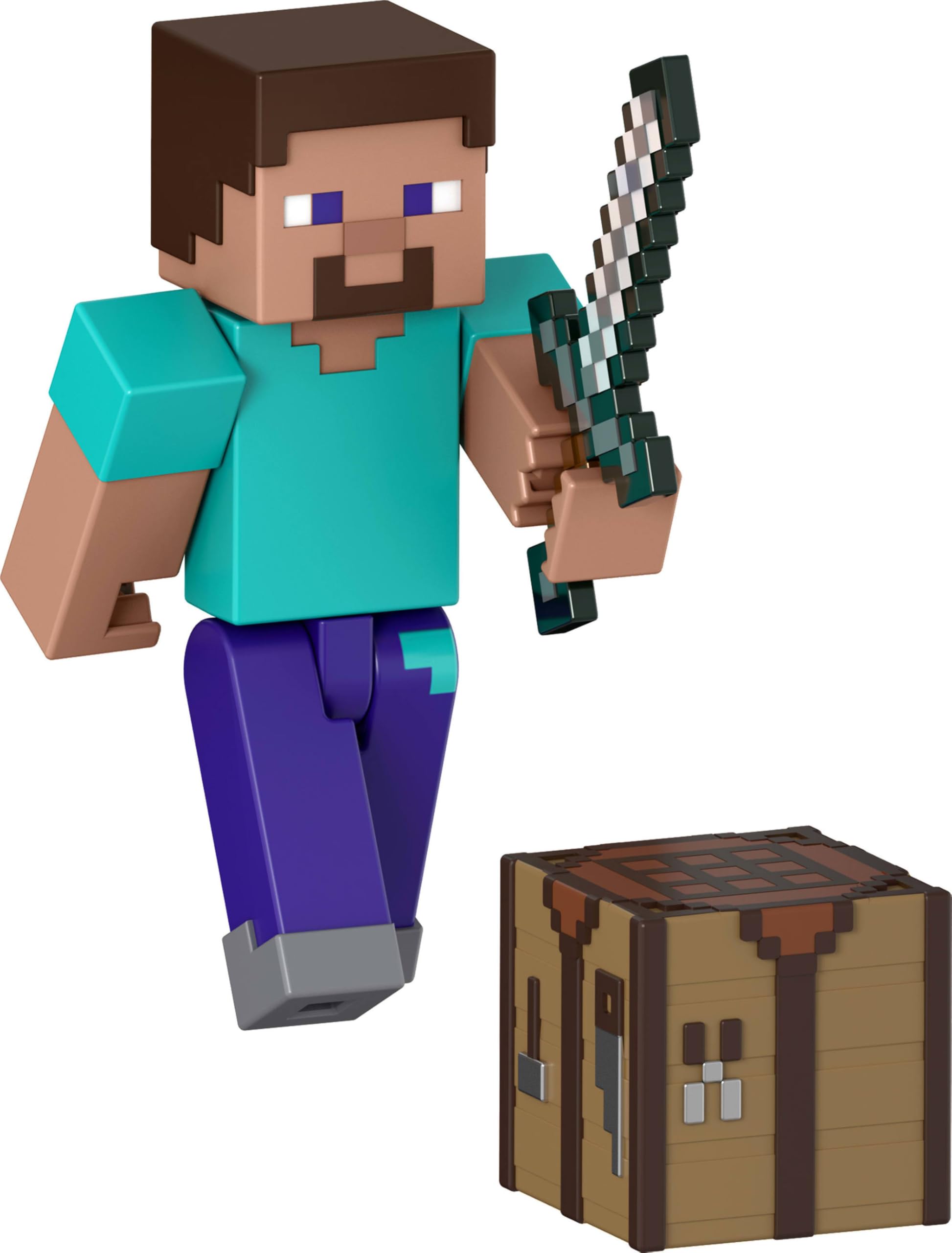 Foto 5 pulgar | Figura De Acción Mattel Minecraft Steve Con Accesorios, 8 Cm - Venta Internacional.