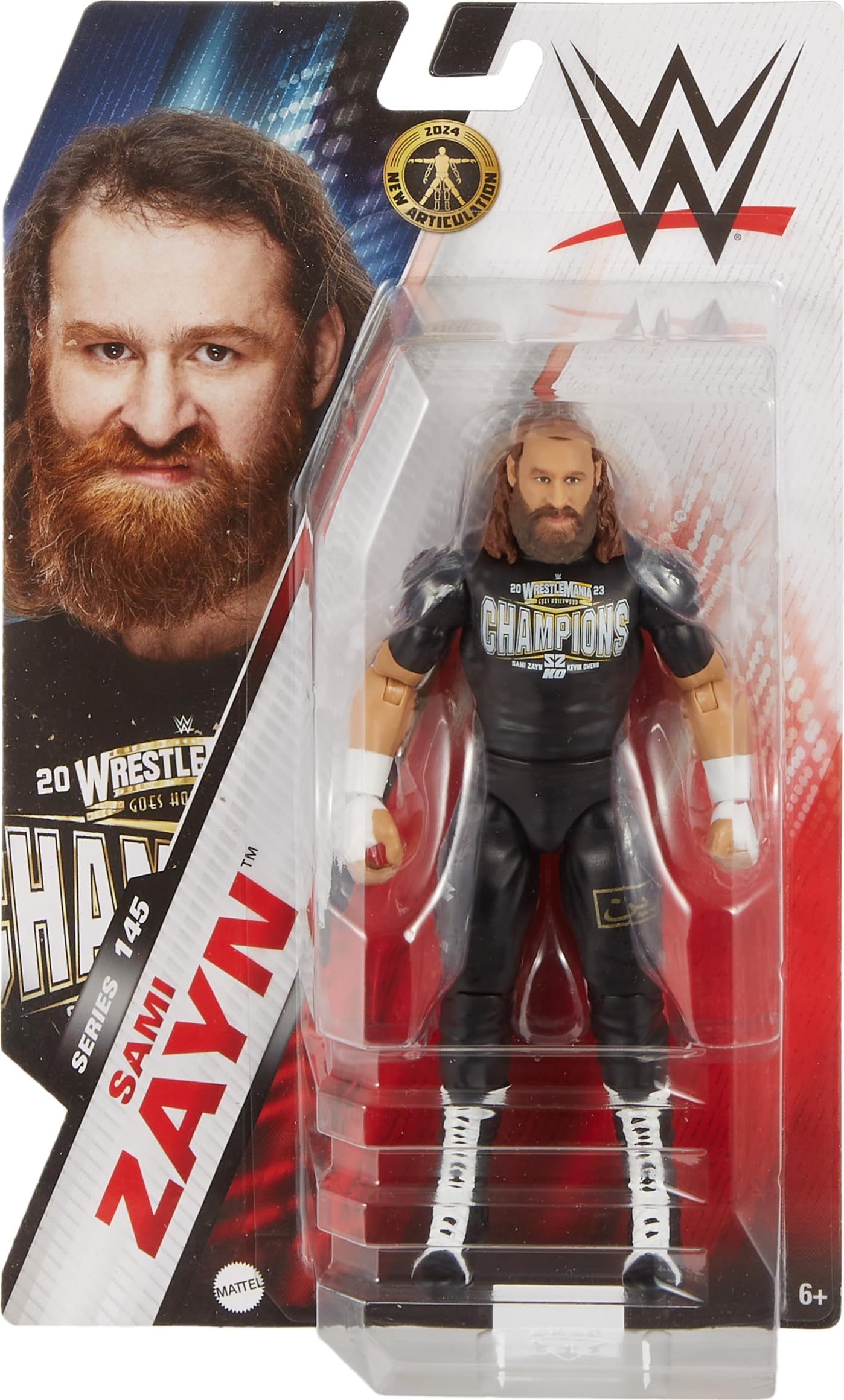 Foto 3 pulgar | Figura De Acción Mattel Wwe Sami Zayn Series #145 15 Cm - Venta Internacional.