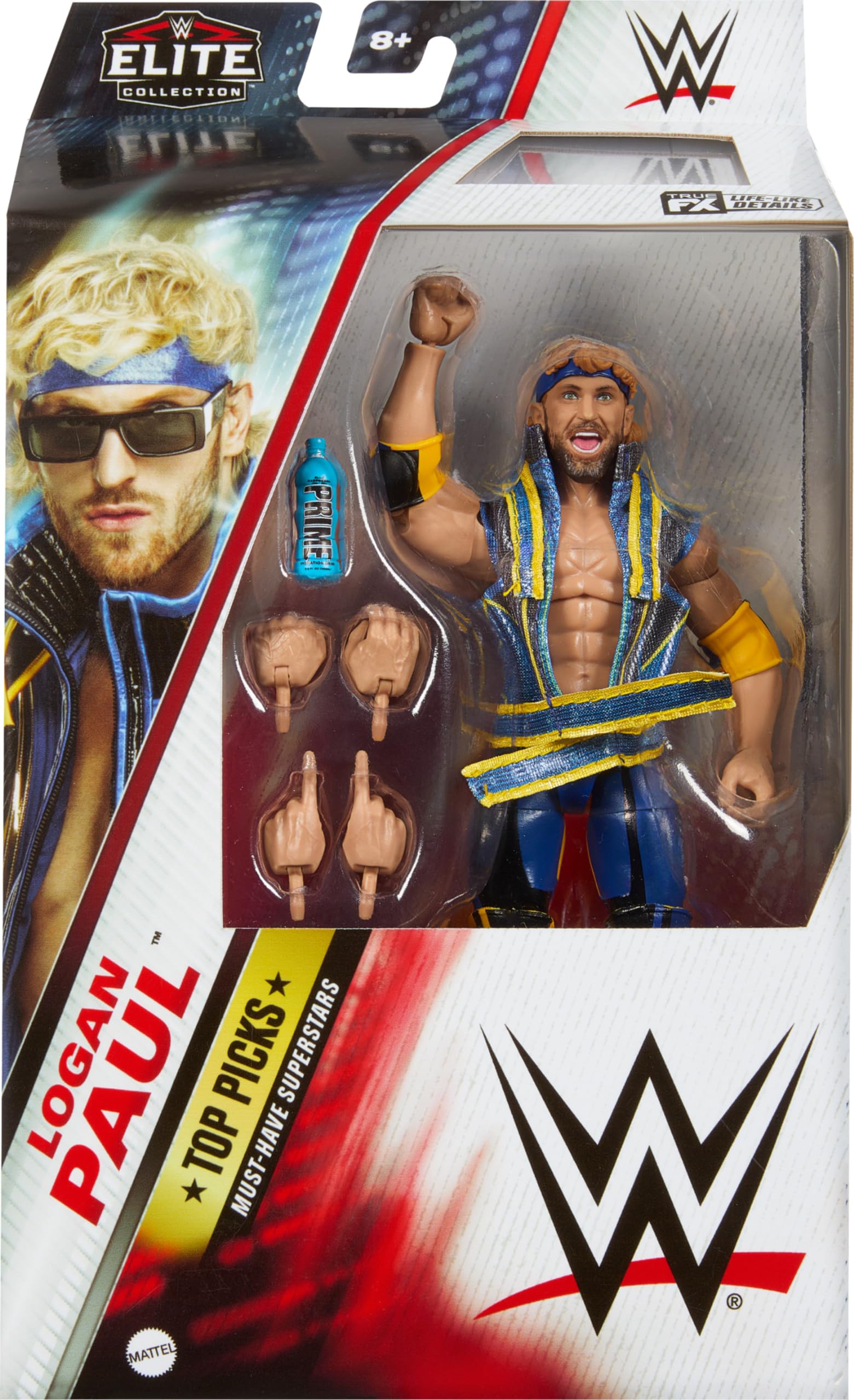 Foto 3 pulgar | Figura De Acción Mattel Wwe Elite Collection Logan Paul De 6 Pulgadas - Venta Internacional.