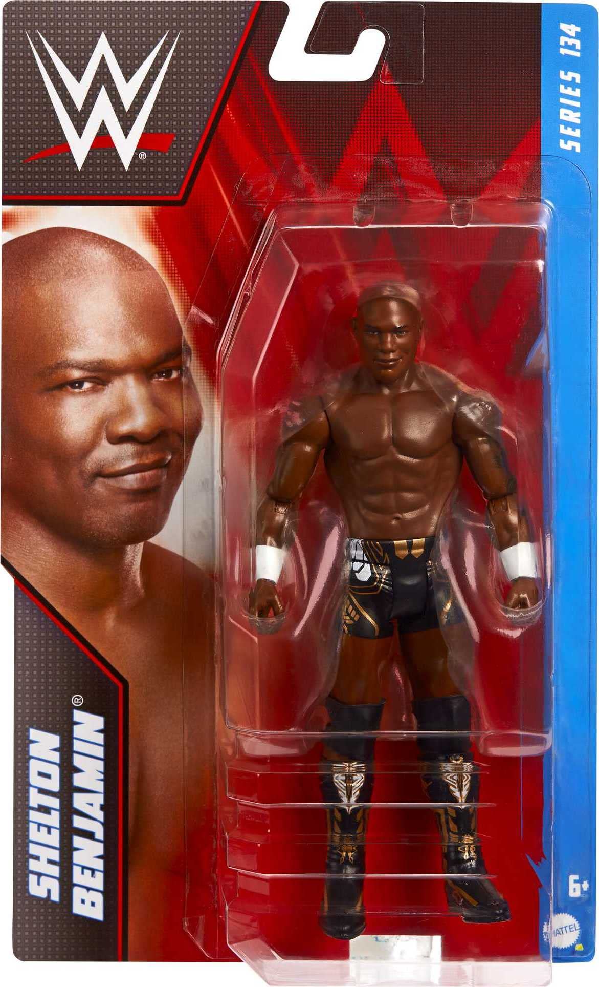 Foto 5 | Figura De Acción Mattel Wwe Basic Shelton Benjamin De 6 Pulgadas - Venta Internacional.