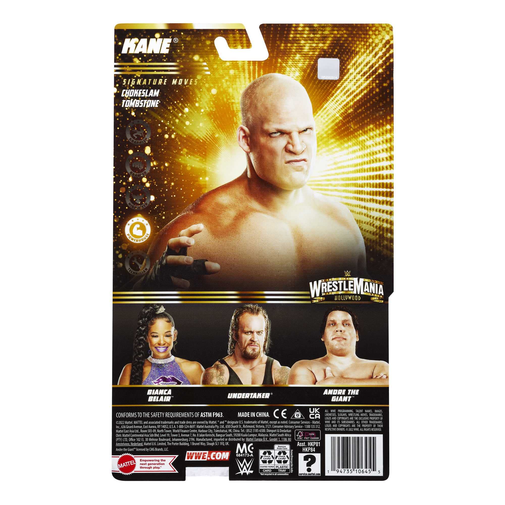 Foto 7 pulgar | Figura De Acción Mattel Wwe Wrestlemania Kane Coleccionable De 6 Pulgadas - Venta Internacional.