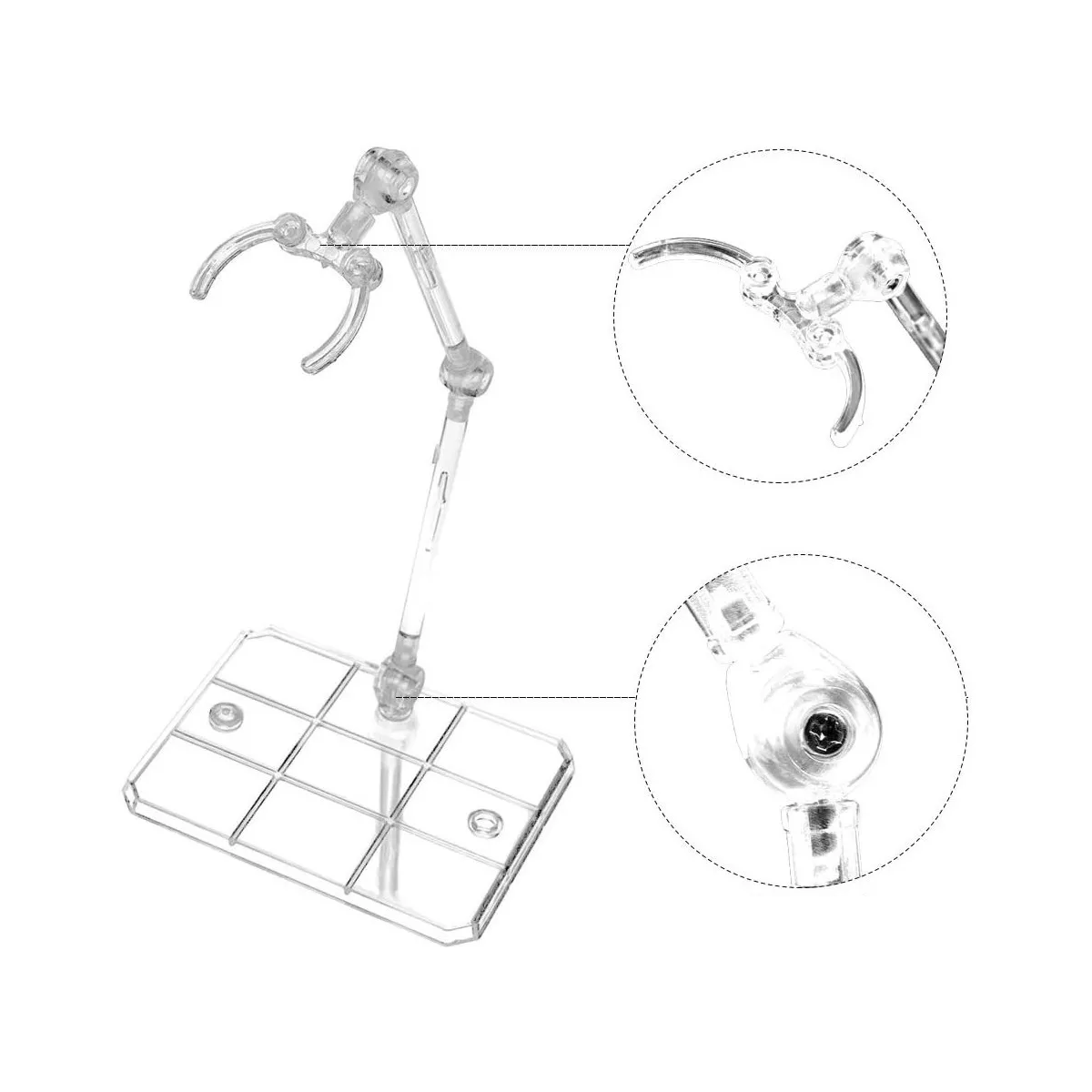 Foto 4 pulgar | 10pcs Base Soporte Para Figuras De Acción Eo Safe Imports Esi-17993 Transparente