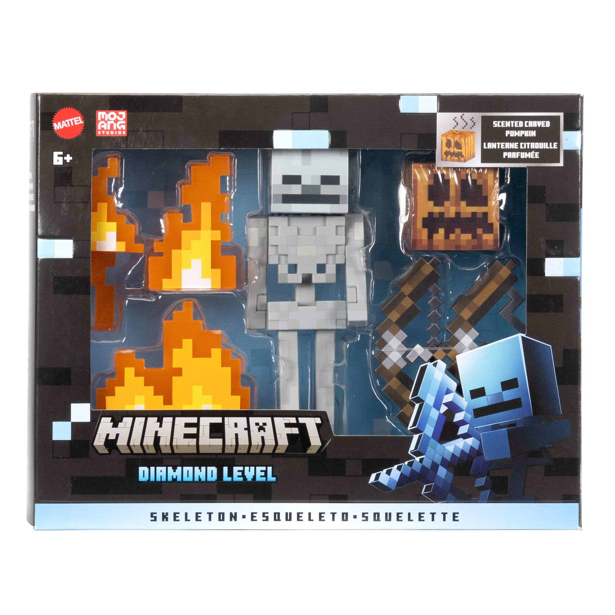 Foto 7 pulgar | Figura De Acción Mattel Minecraft Diamond Level Skeleton 5.5 Pulgadas - Venta Internacional.