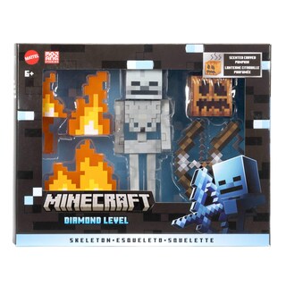 Foto 6 | Figura De Acción Mattel Minecraft Diamond Level Skeleton 5.5 Pulgadas - Venta Internacional.