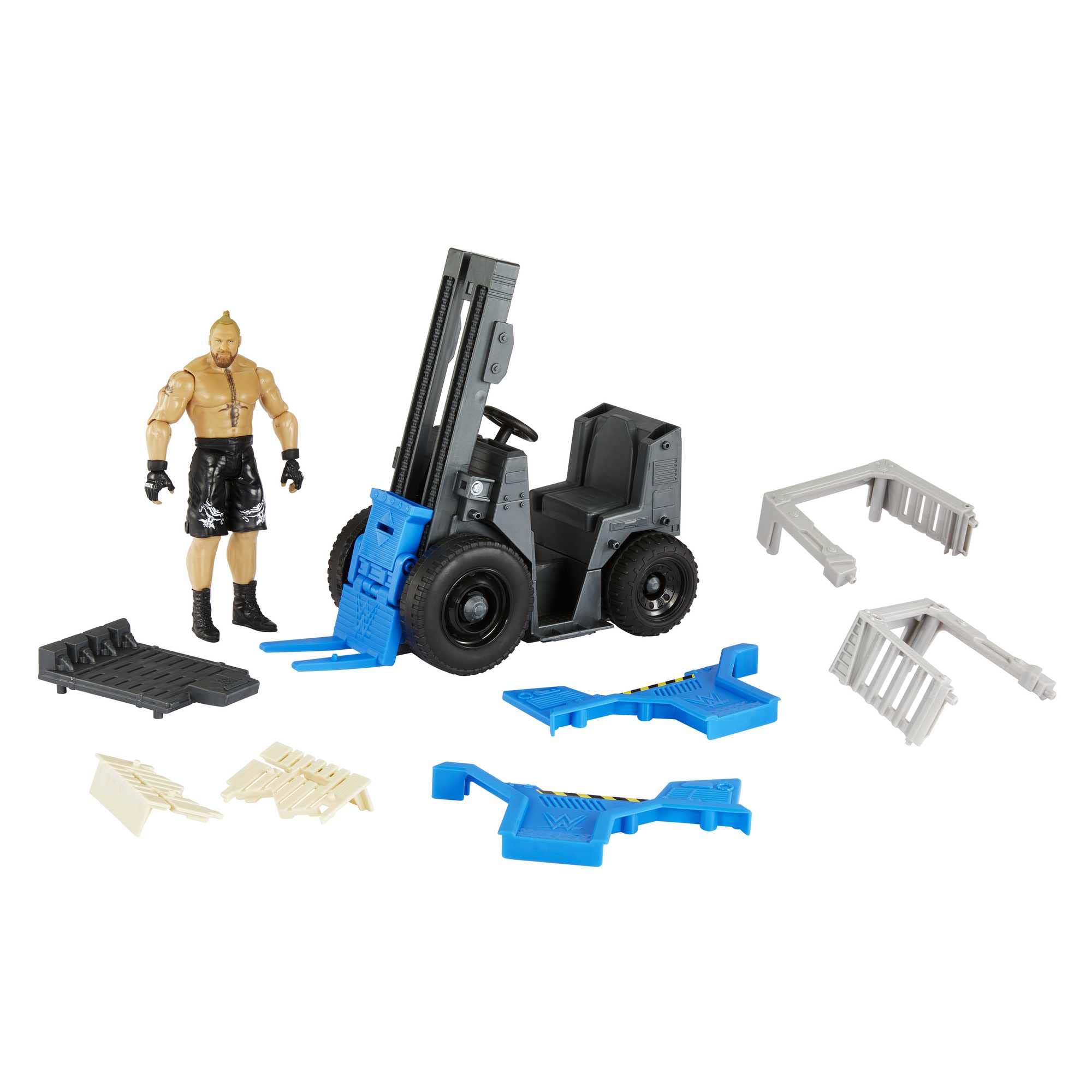 Foto 4 pulgar | Carretilla Elevadora Playset Mattel WWE Wrekkin' Slam & Stack con Brock Lesnar - Venta Internacional