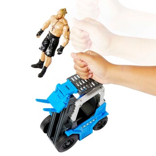 Foto 5 | Carretilla Elevadora Playset Mattel WWE Wrekkin' Slam & Stack con Brock Lesnar - Venta Internacional