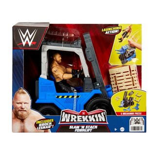 Foto 6 | Carretilla Elevadora Playset Mattel WWE Wrekkin' Slam & Stack con Brock Lesnar - Venta Internacional