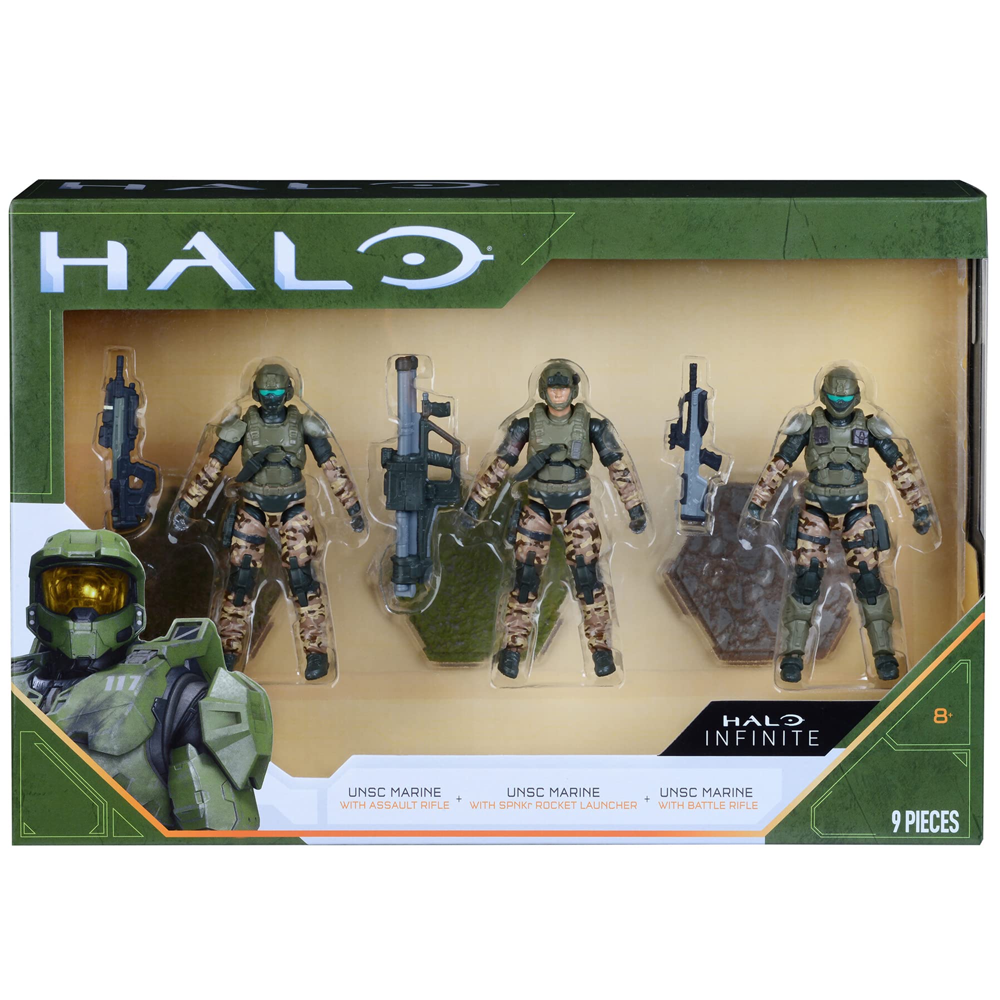 Foto 2 pulgar | Surtido De Figuras De Acción Halo De 10 Cm, Paquete De 3, Unsc Marines - Venta Internacional.