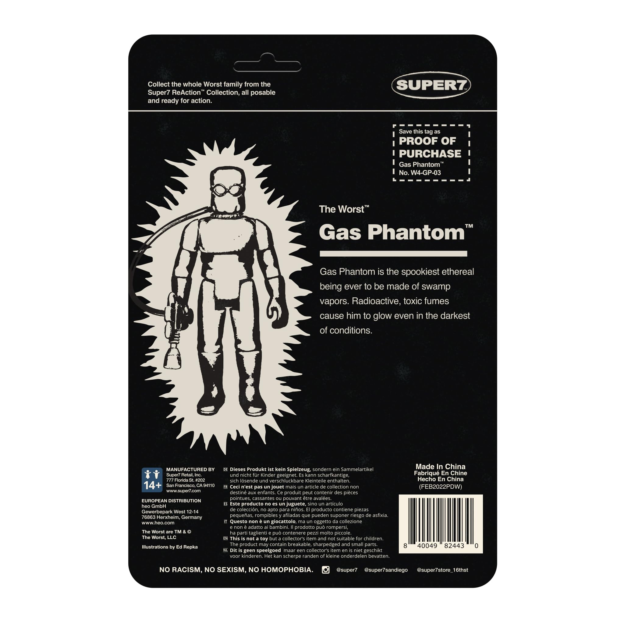 Foto 4 pulgar | Figura de Acción Super7 The Worst Killer Gas Phantom 9,5 cm - Venta Internacional