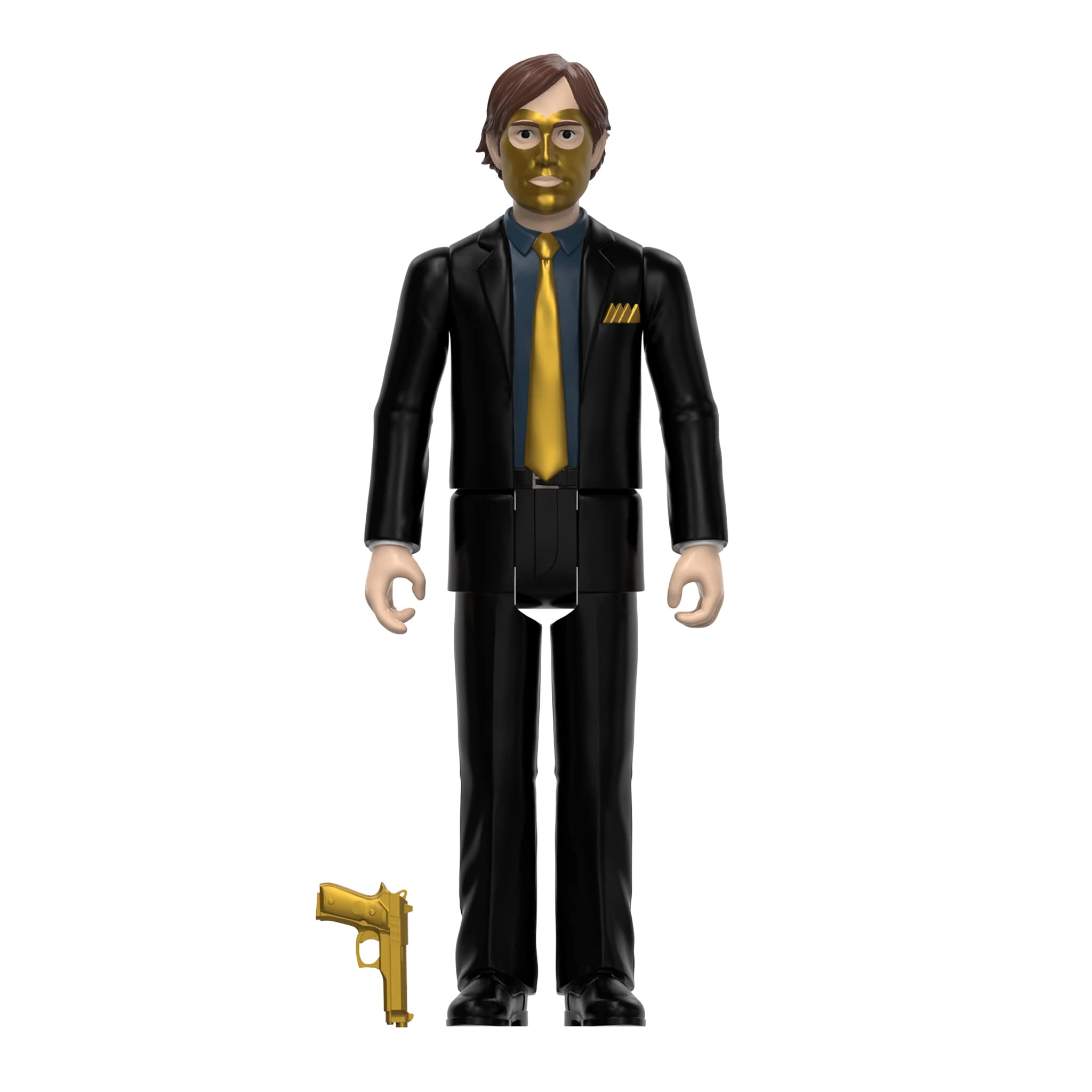 Foto 3 pulgar | Figura De Acción Super7 The Office Threat Level Midnight Jim Halpert Como Goldenface, 9,5 Cm - Venta Internacional.