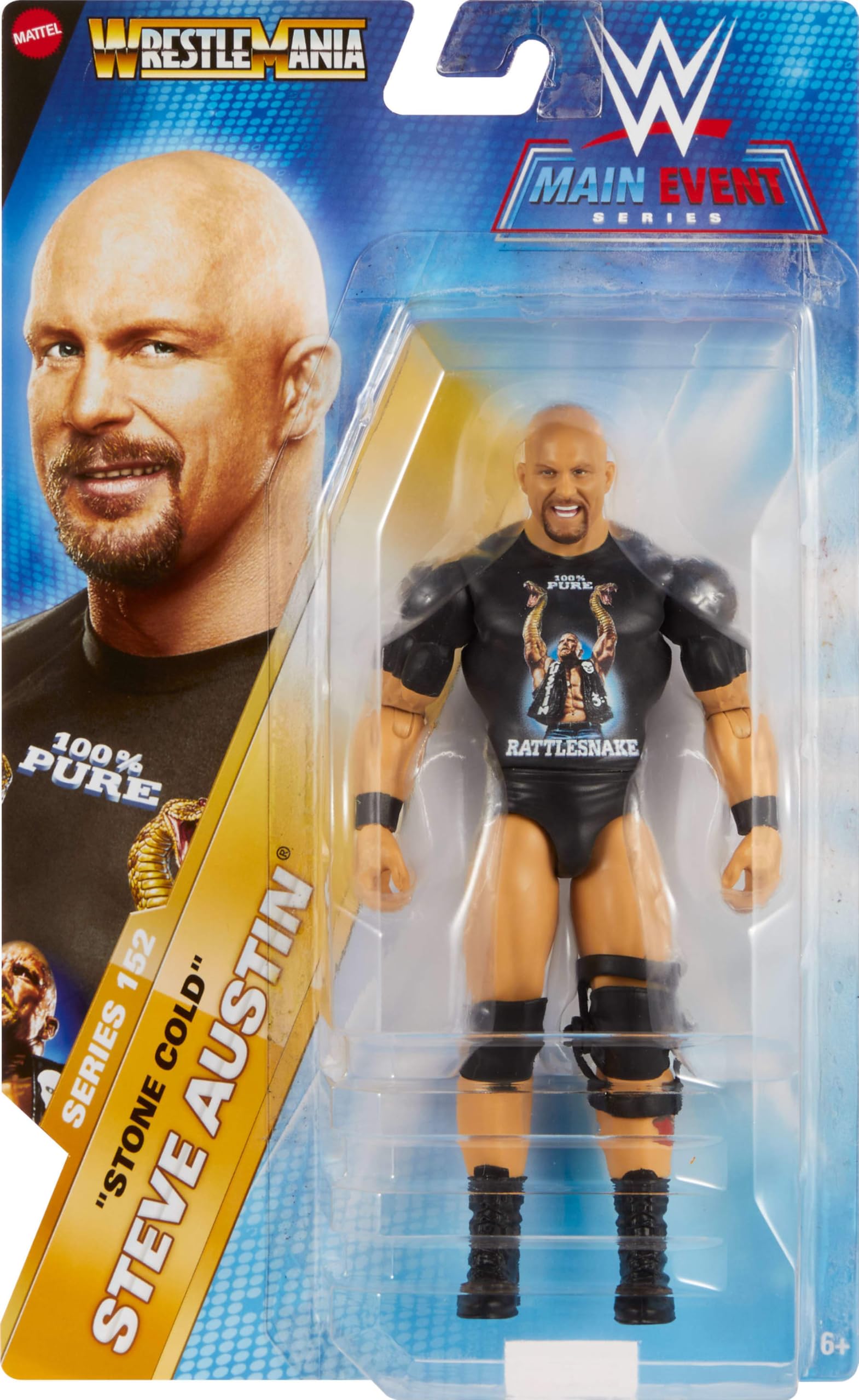 Foto 3 pulgar | Figura De Acción Mattel Wwe «stone Cold» Steve Austin 15 Cm - Venta Internacional.