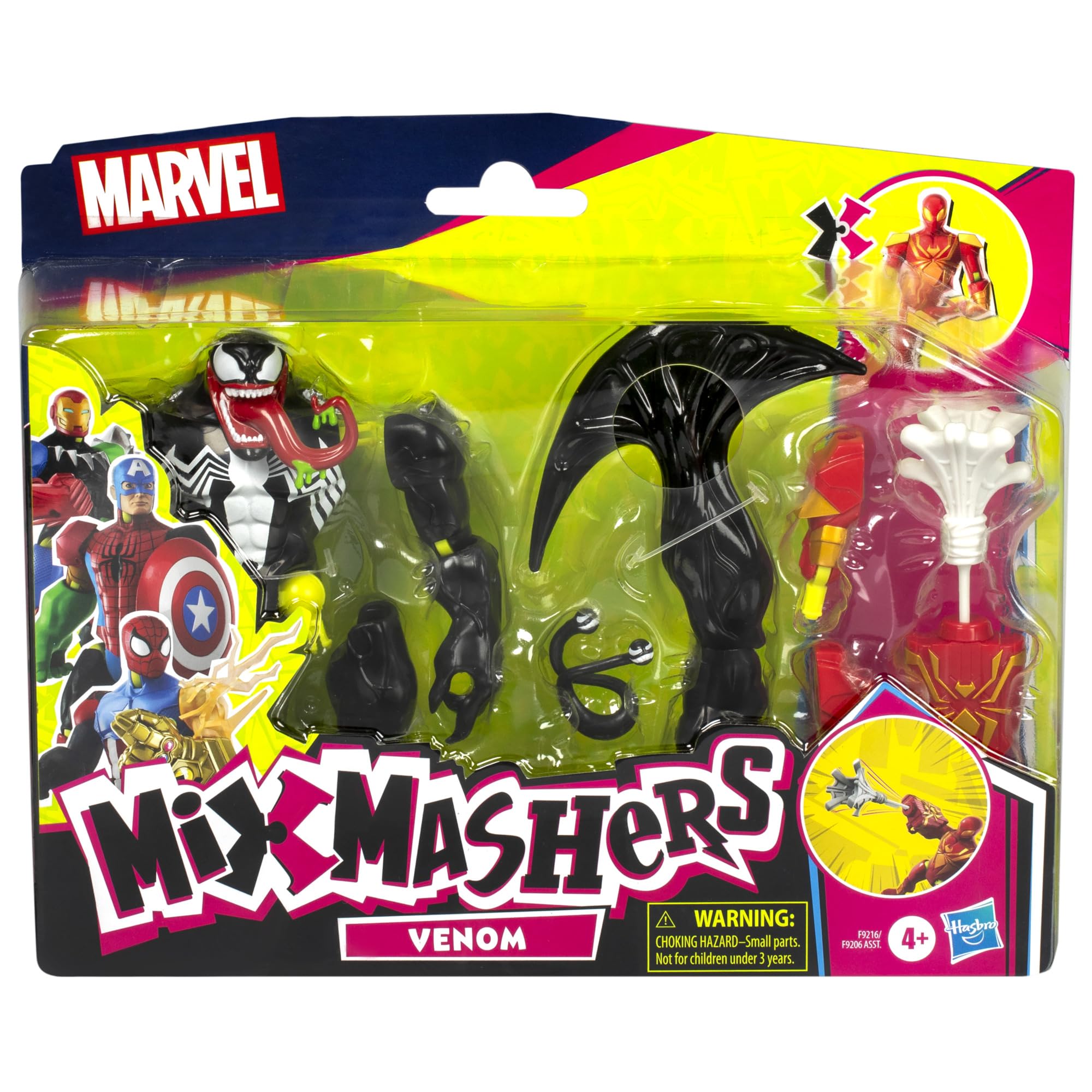 Foto 3 pulgar | Figura De Acción Spider-man Mixmashers Marvel Venom 12 Cm - Venta Internacional.