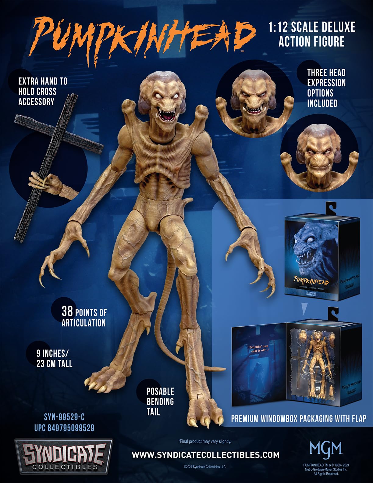 Figura De Acción Toynk Pumpkinhead A Escala 1:12 Con 38 Puntos - Venta Internacional.