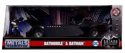 Foto 3 | Coche De Juguete Jada Toys Dc Comics 1:24 Batmóvil Animado De Batman - Venta Internacional.