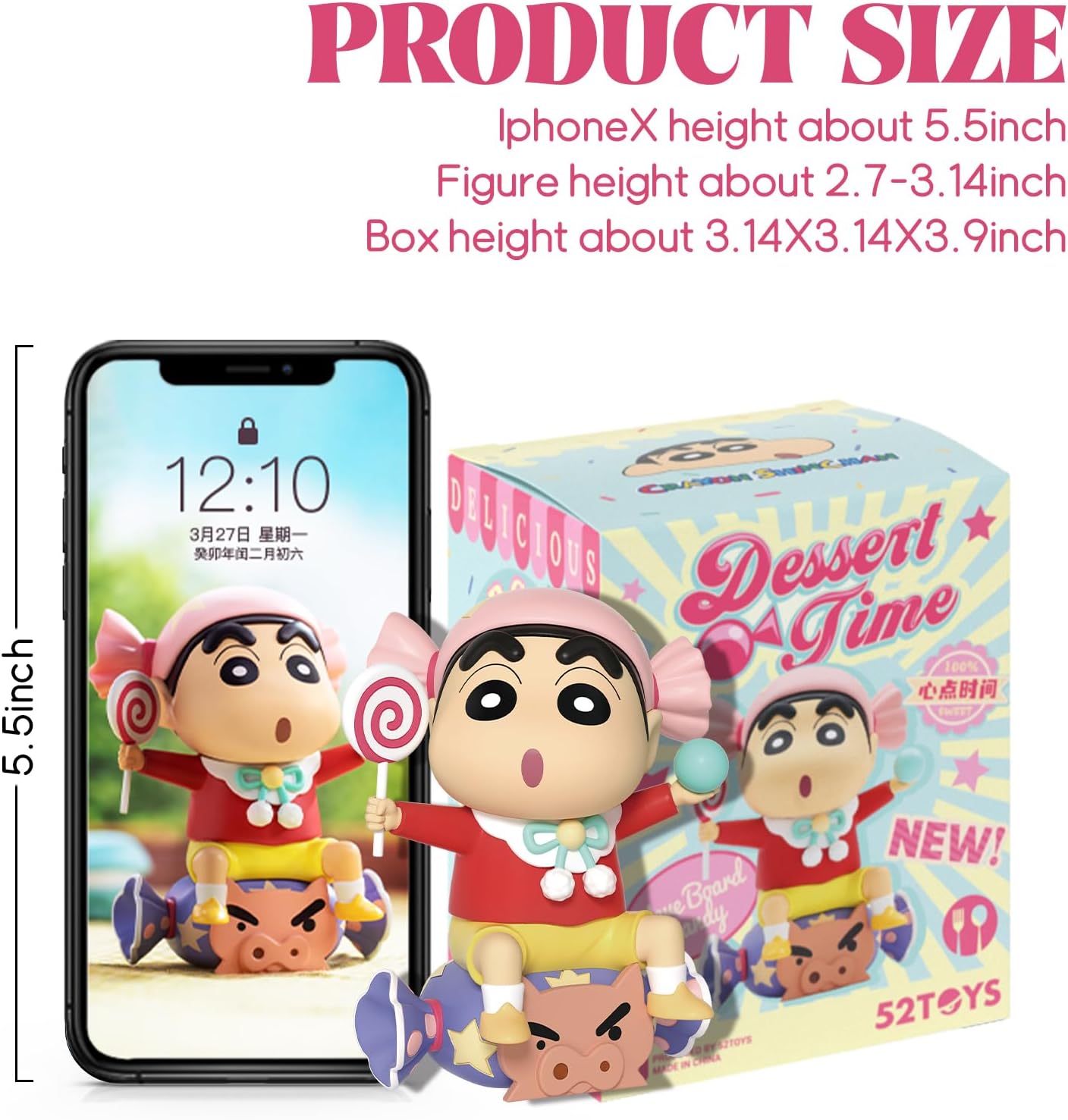 Foto 6 | Lápiz Para Figuras Blind Box, Serie Shin Chan Dessert Time - Venta Internacional.