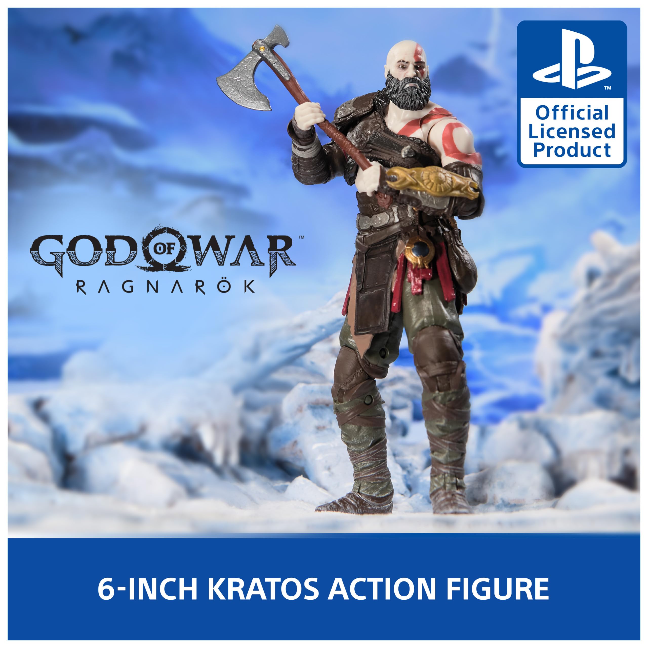 Foto 3 pulgar | Figura De Acción Playstation God Of War Ragnarök Kratos 15cm - Venta Internacional.