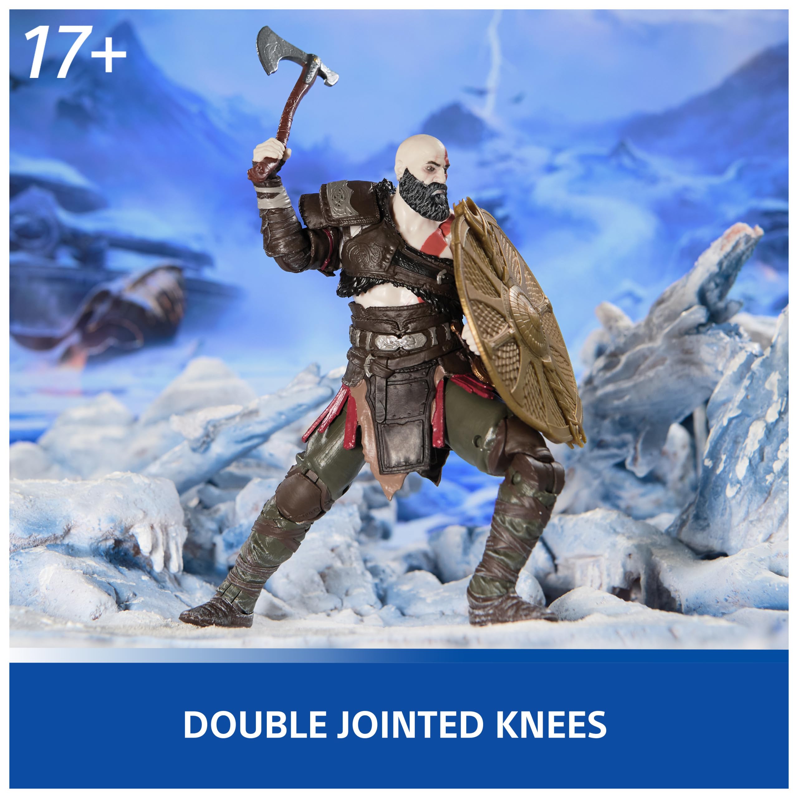 Foto 5 pulgar | Figura De Acción Playstation God Of War Ragnarök Kratos 15cm - Venta Internacional.