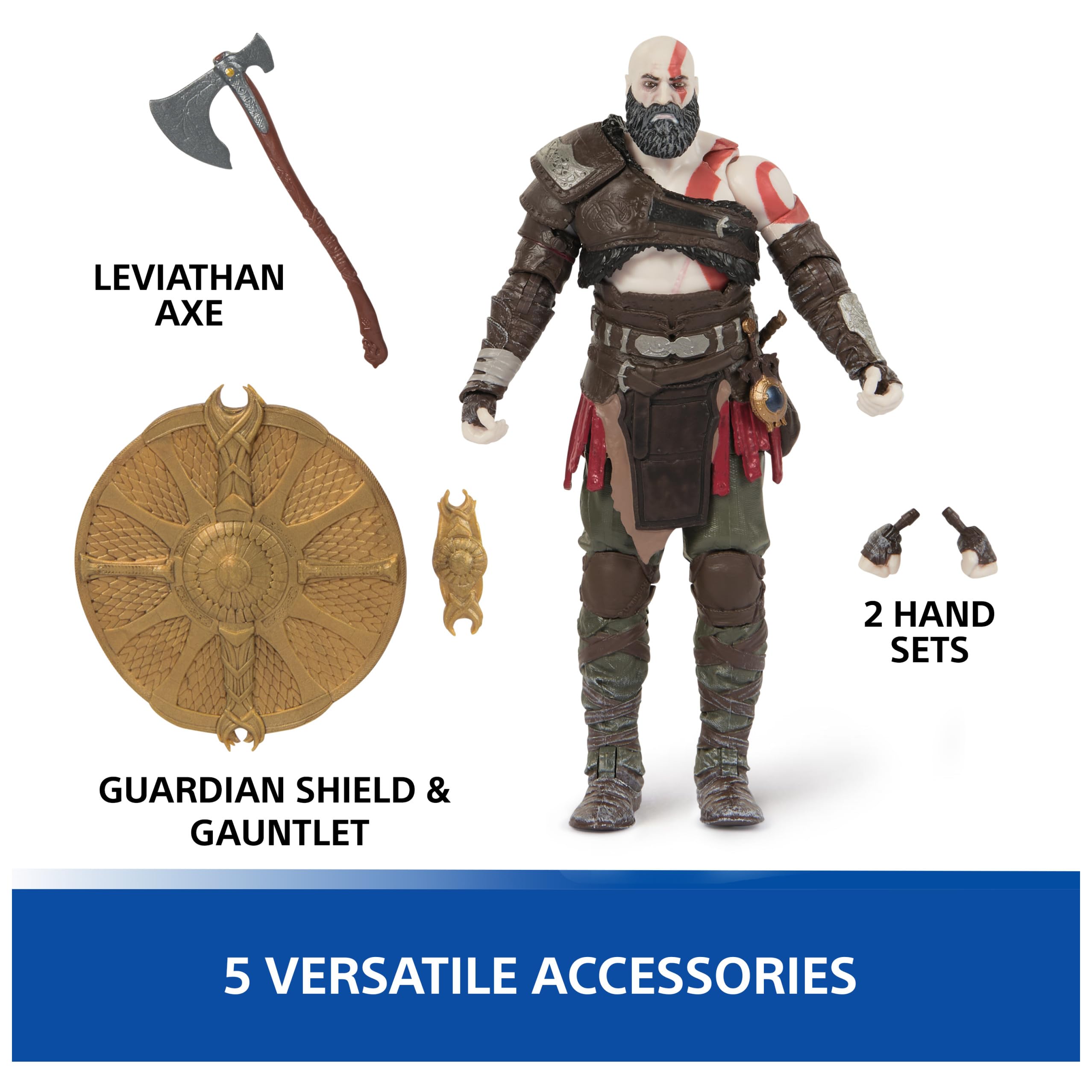 Foto 7 pulgar | Figura De Acción Playstation God Of War Ragnarök Kratos 15cm - Venta Internacional.